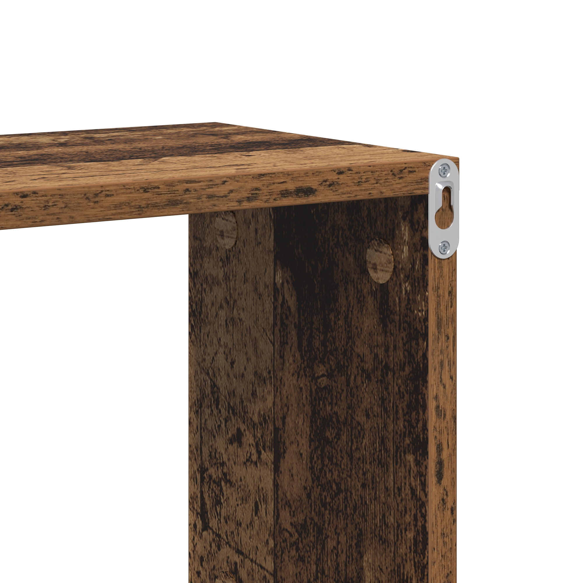 Wall Shelf Old Wood 100x20x53 cm Engineered Wood - Image 9