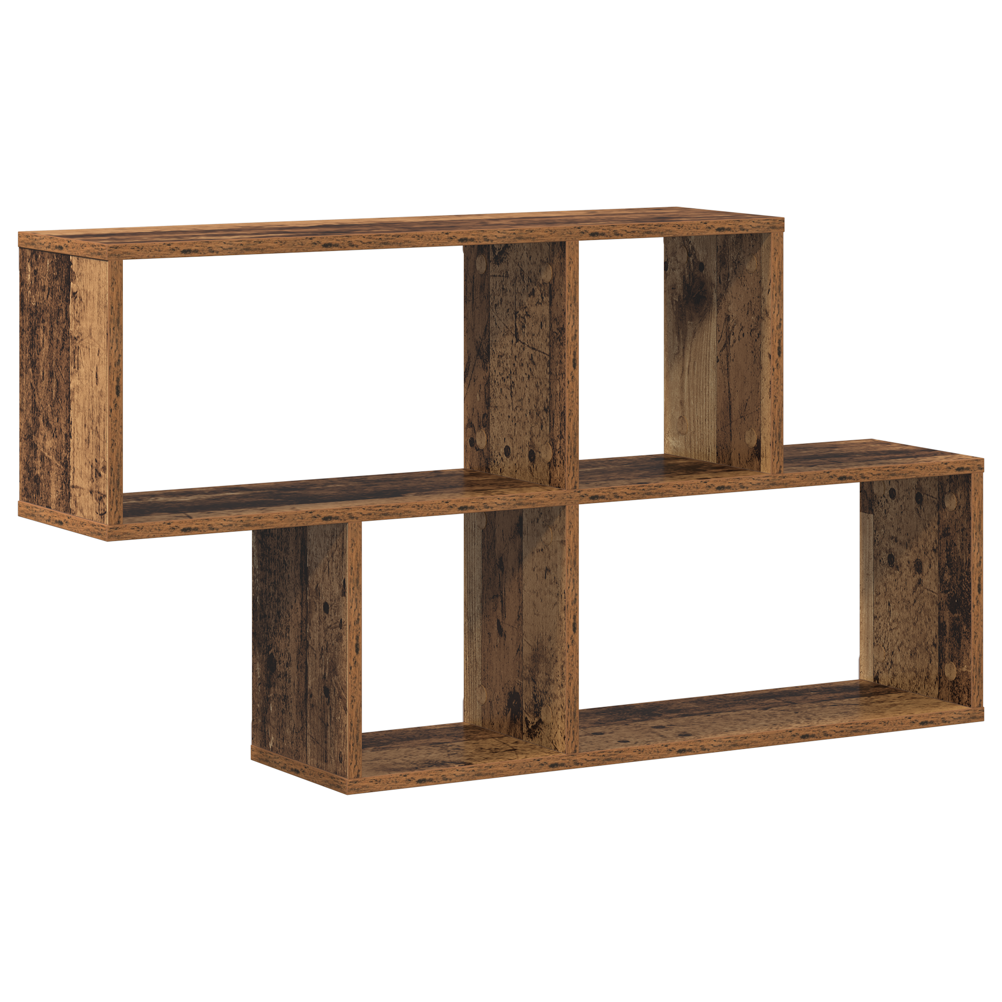 Wall Shelf Old Wood 100x20x53 cm Engineered Wood - Image 2