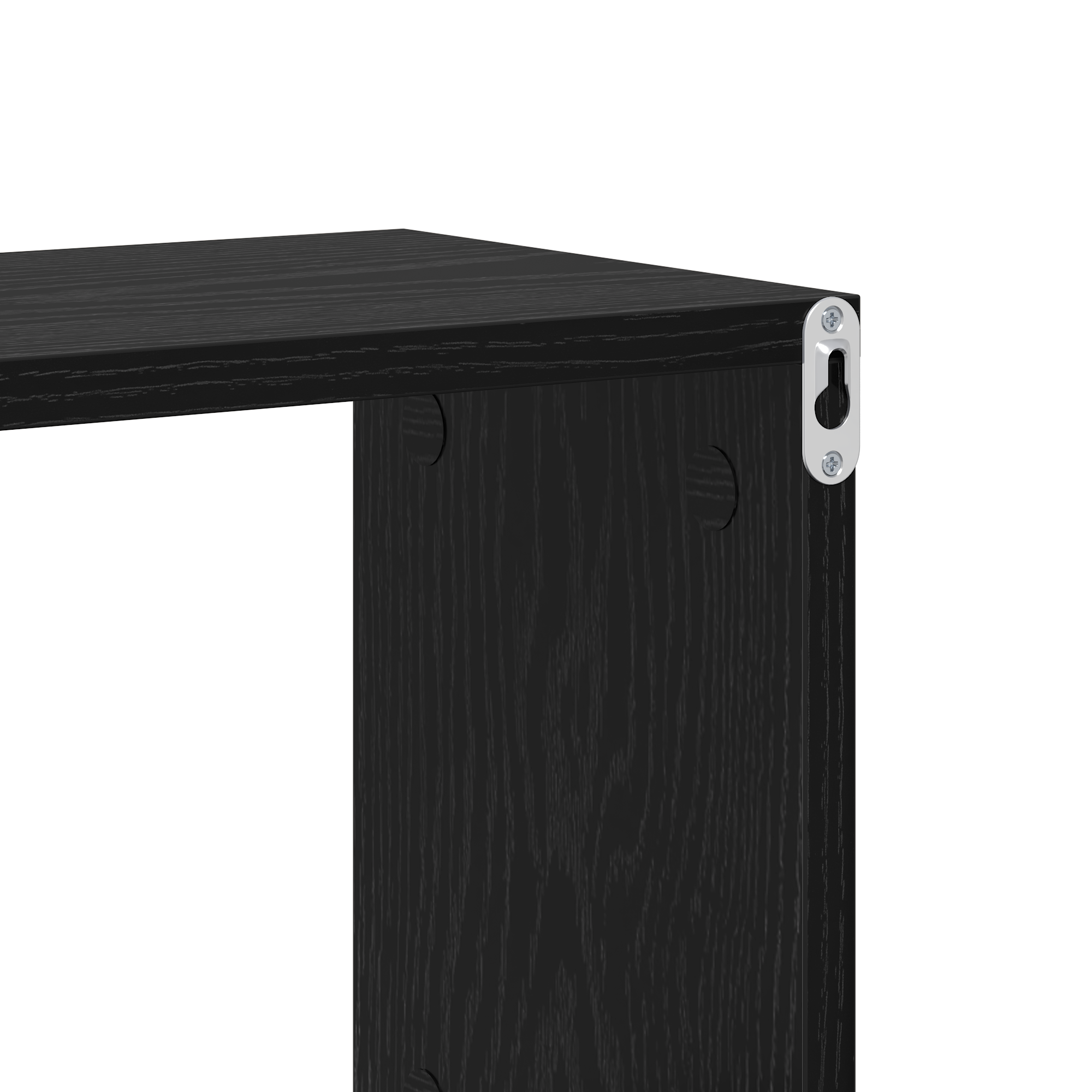 Wall Shelf Black Oak 100x20x53 cm Engineered Wood - Image 9