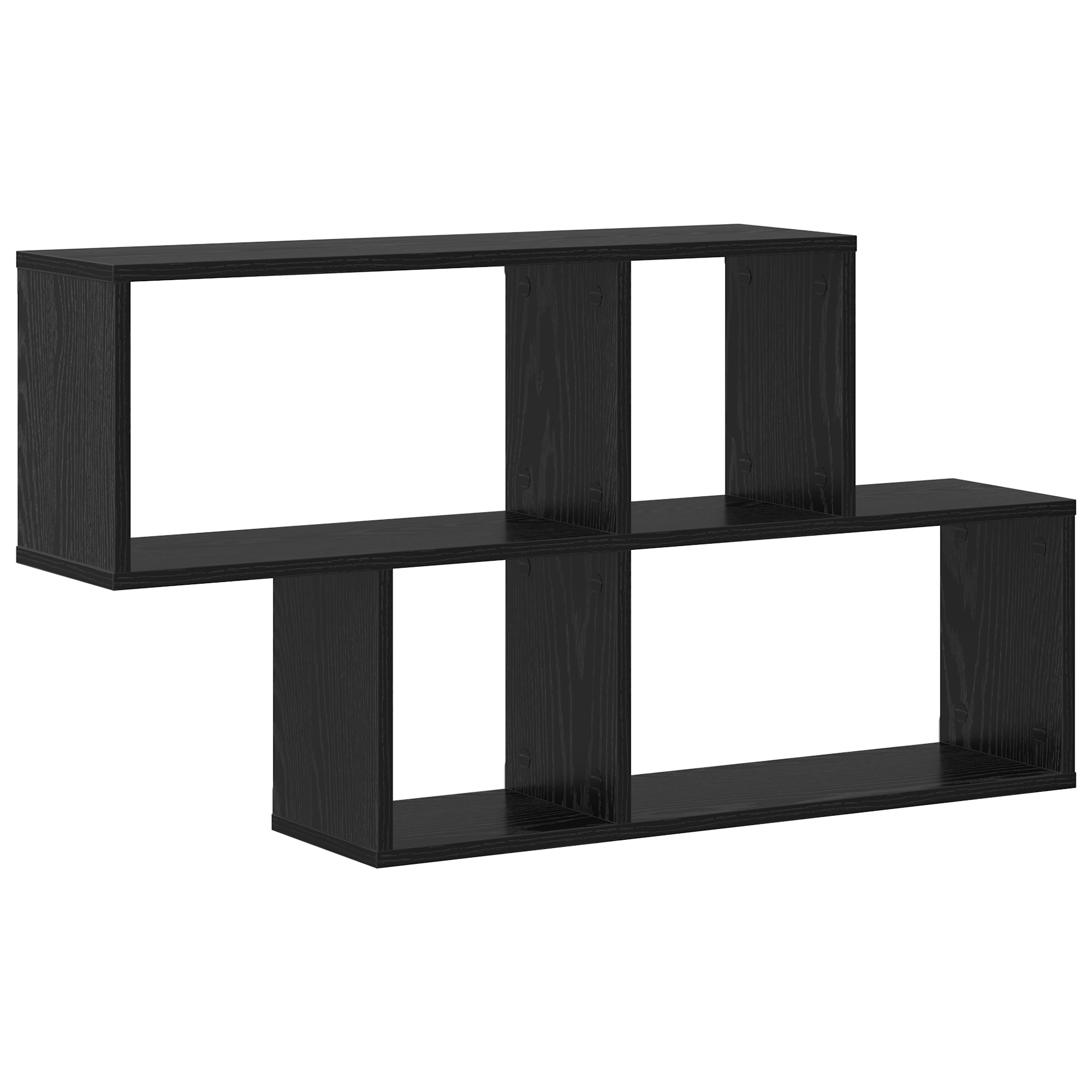 Wall Shelf Black Oak 100x20x53 cm Engineered Wood - Image 2
