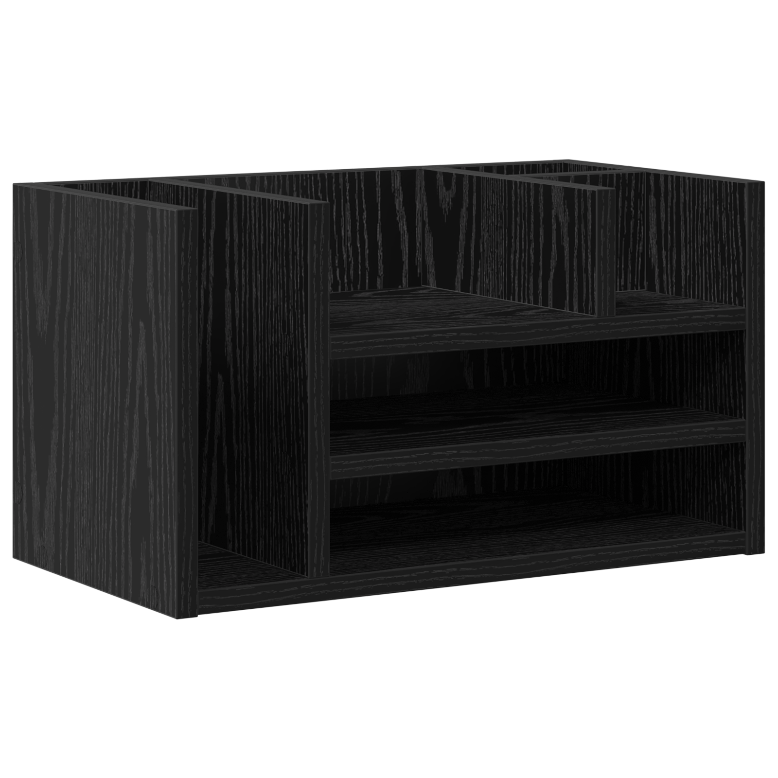 Thumbnail - vidaXL Schreibtisch Organizer Schwarz Eiche 44.5x24x25 cm Ingenieurholz