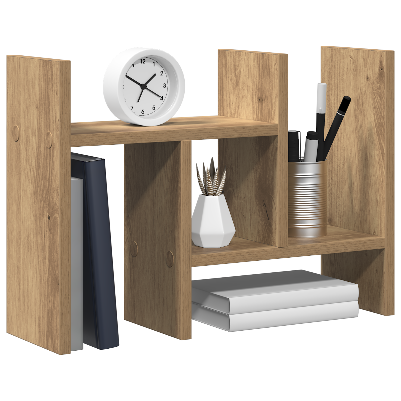 Thumbnail - vidaXL Schreibtisch Organizer Eichenholz 34.5x15.5x35.5 cm Holz