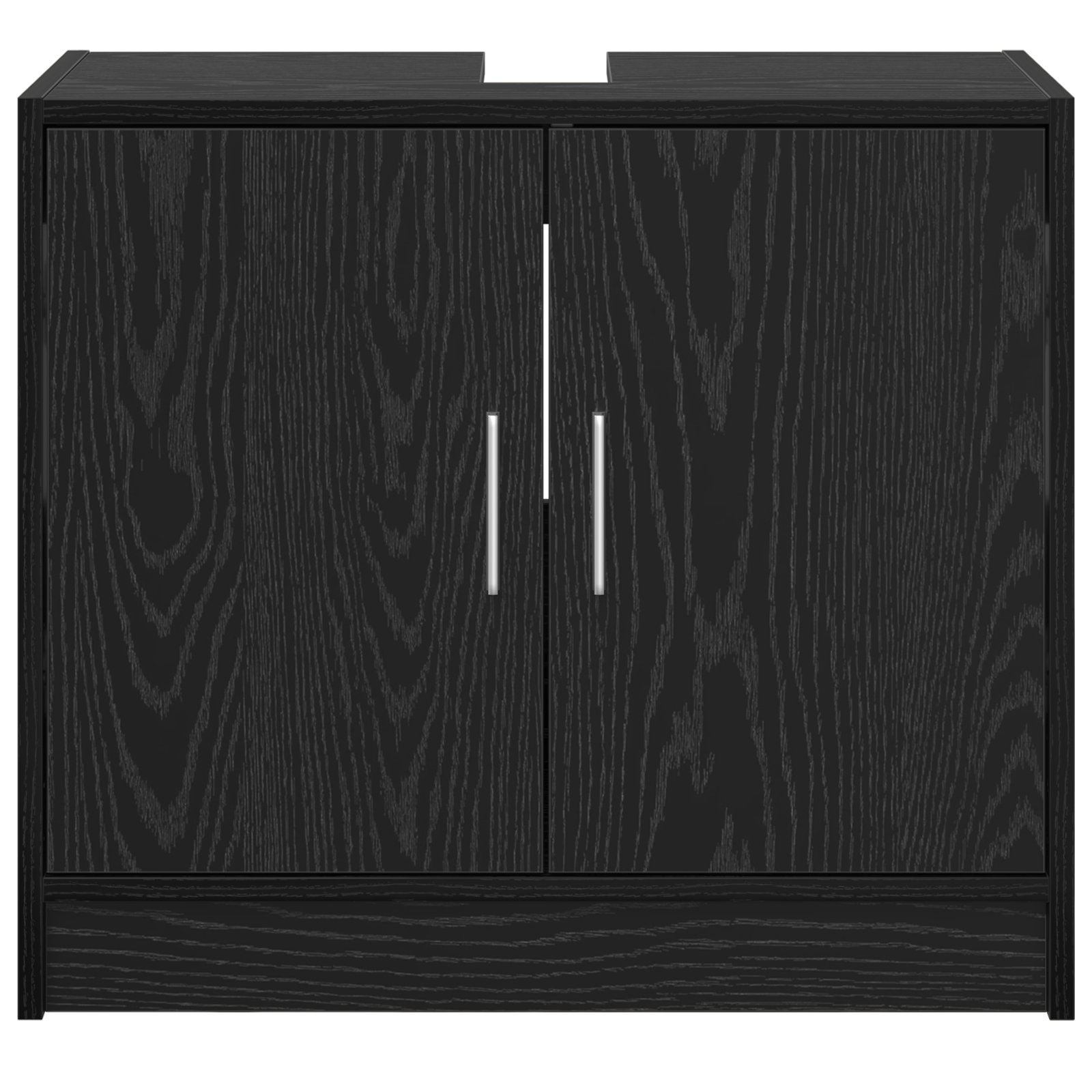 Sink Cabinet Black Oak 63x29x55 cm Engineered Wood - Image 6