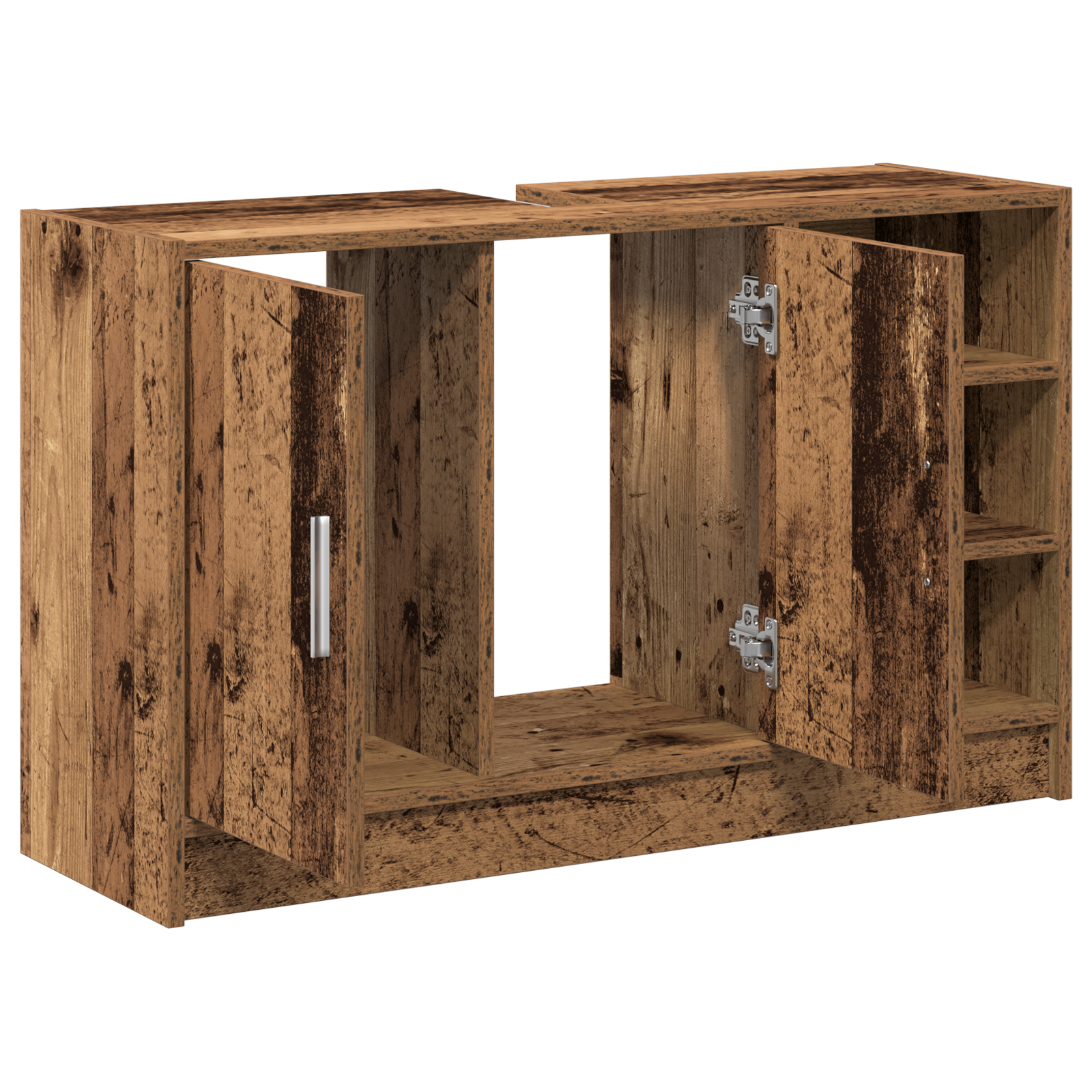 Sink Cabinet Old Wood 90x29x55 cm Engineered Wood - Image 5