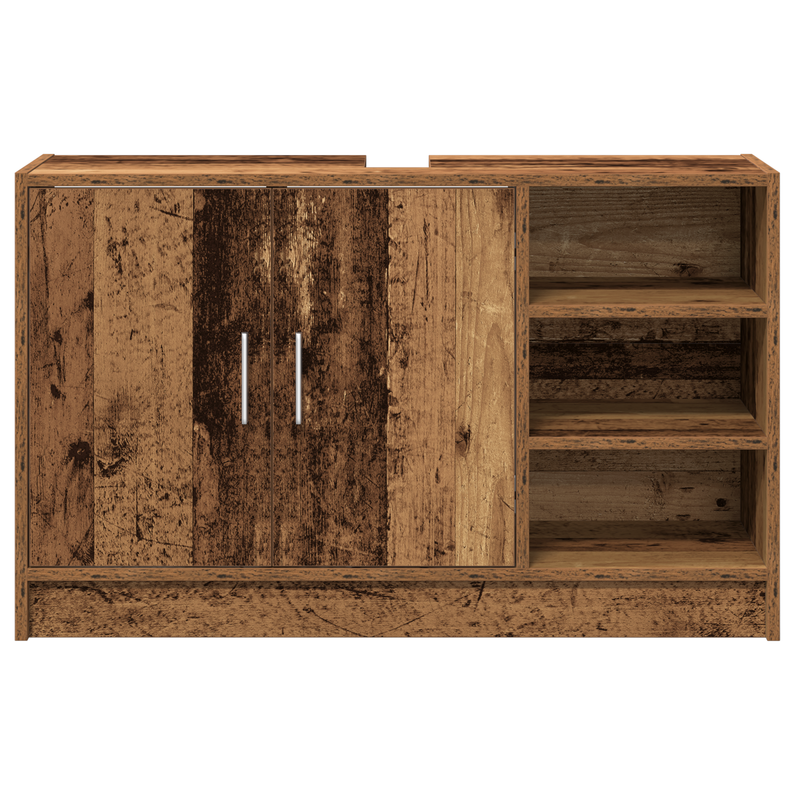 Sink Cabinet Old Wood 90x29x55 cm Engineered Wood - Image 6