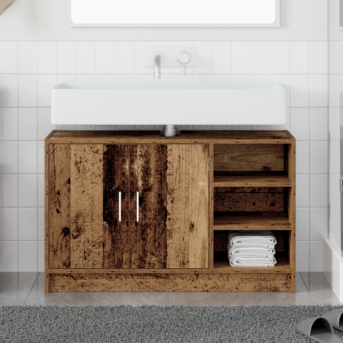 Thumbnail - vidaXL Spültischschrank Altes Holz 90x29x55 cm Holzwerkstoff