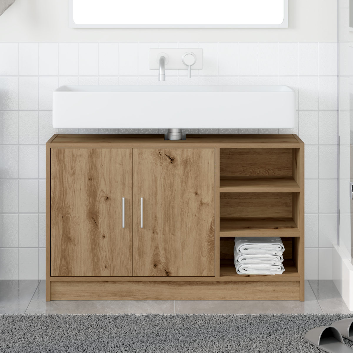 Sink Cabinet Artisan Oak 90x29x55 cm Engineered Wood
