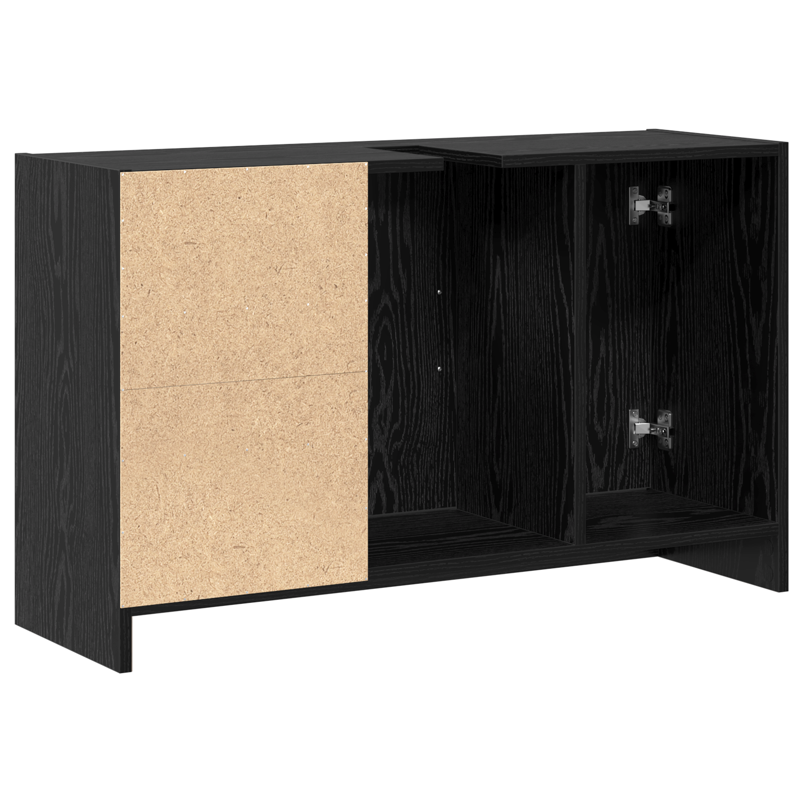 Sink Cabinet Black Oak 90x29x55 cm Engineered Wood - Image 8