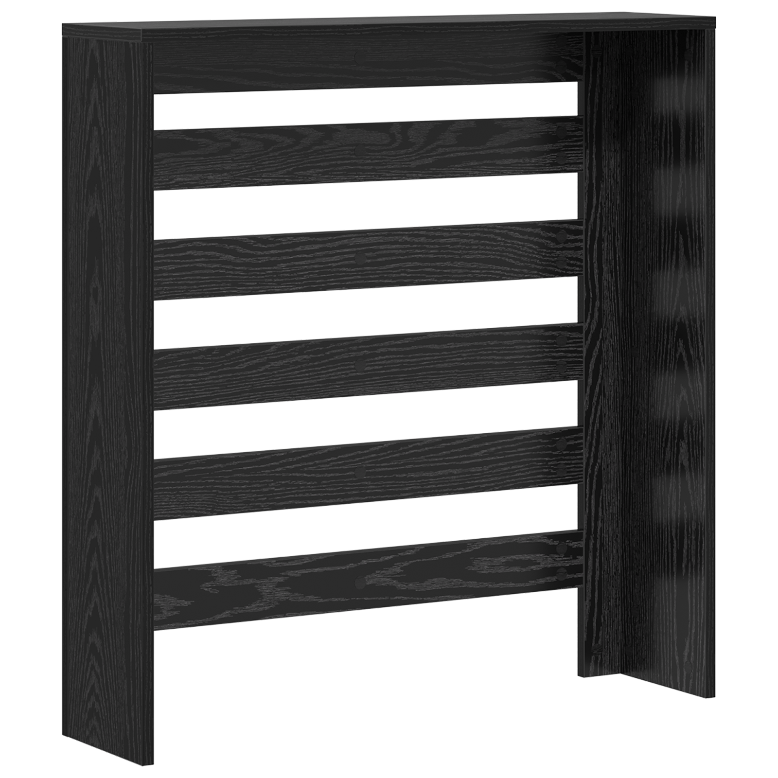 Radiator Cover Black Oak 78x20x82 cm Engineered Wood - Image 6