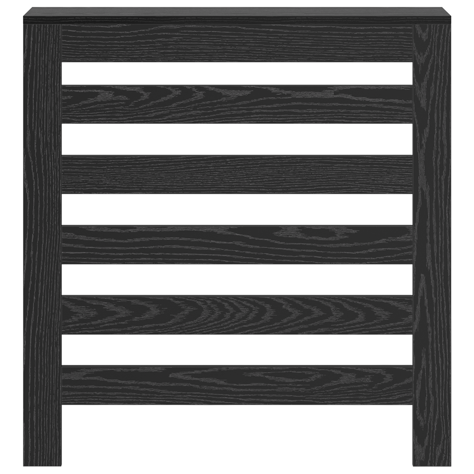 Radiator Cover Black Oak 78x20x82 cm Engineered Wood - Image 4