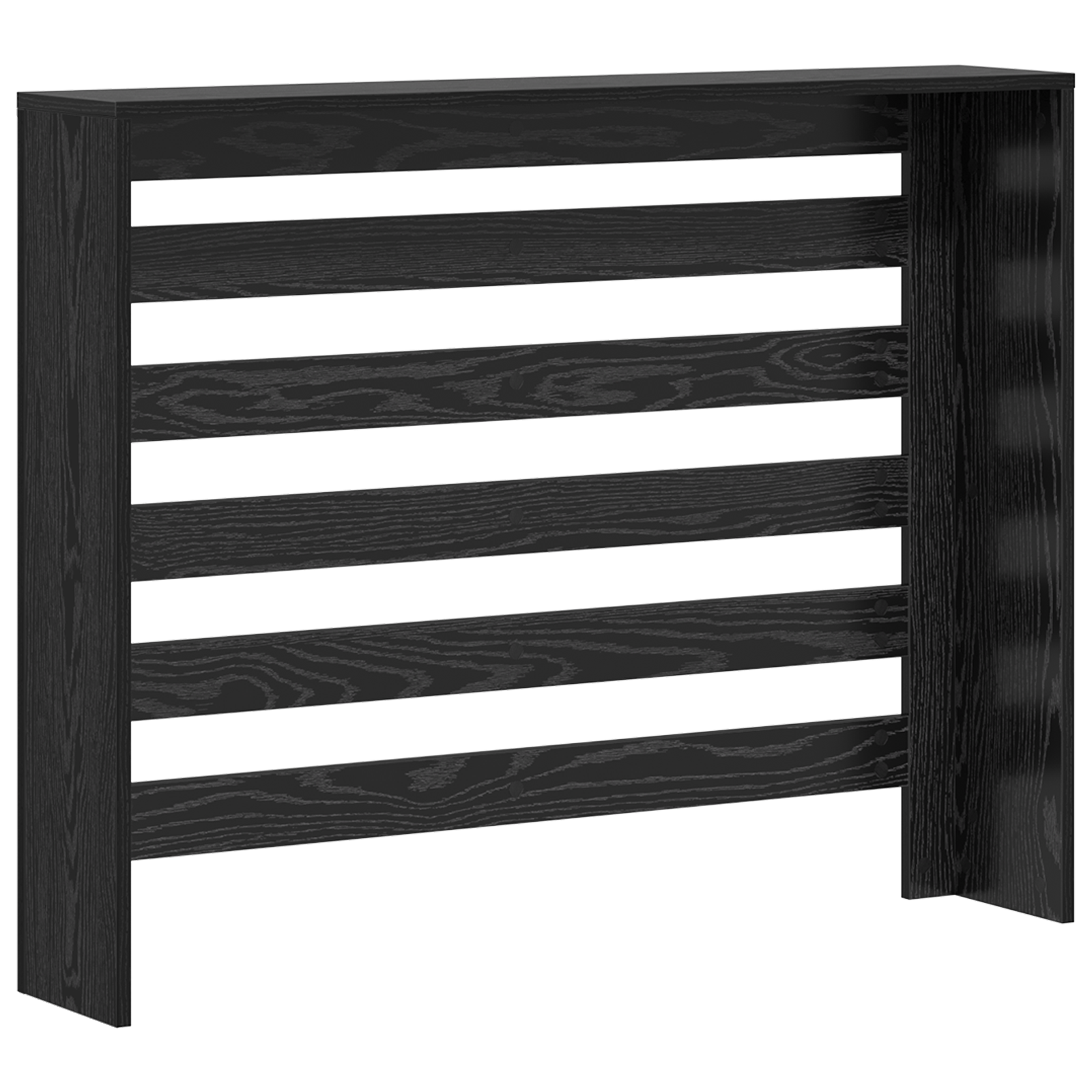 Radiator Cover Black Oak 104x20x82 cm Engineered Wood - Image 6