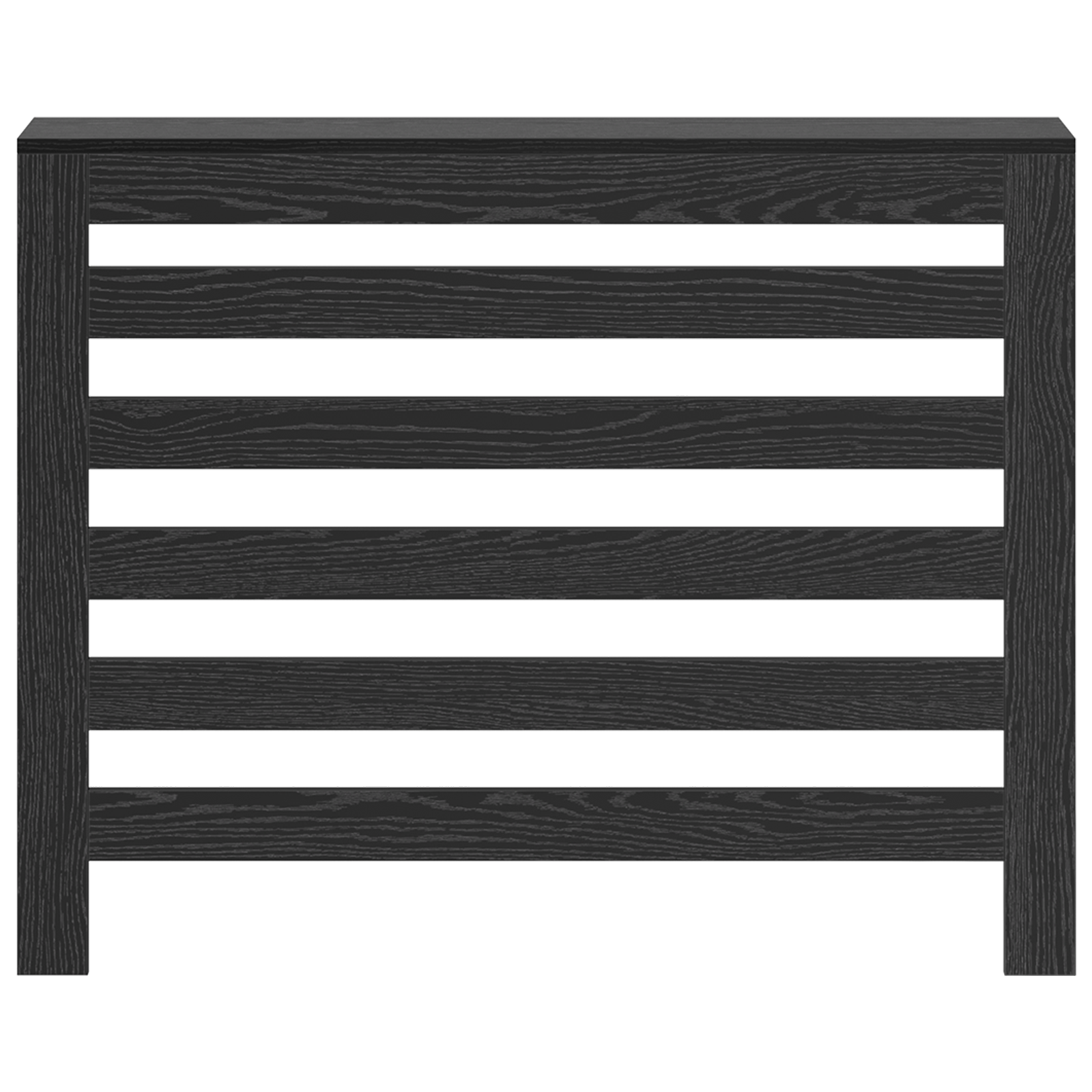 Radiator Cover Black Oak 104x20x82 cm Engineered Wood - Image 4