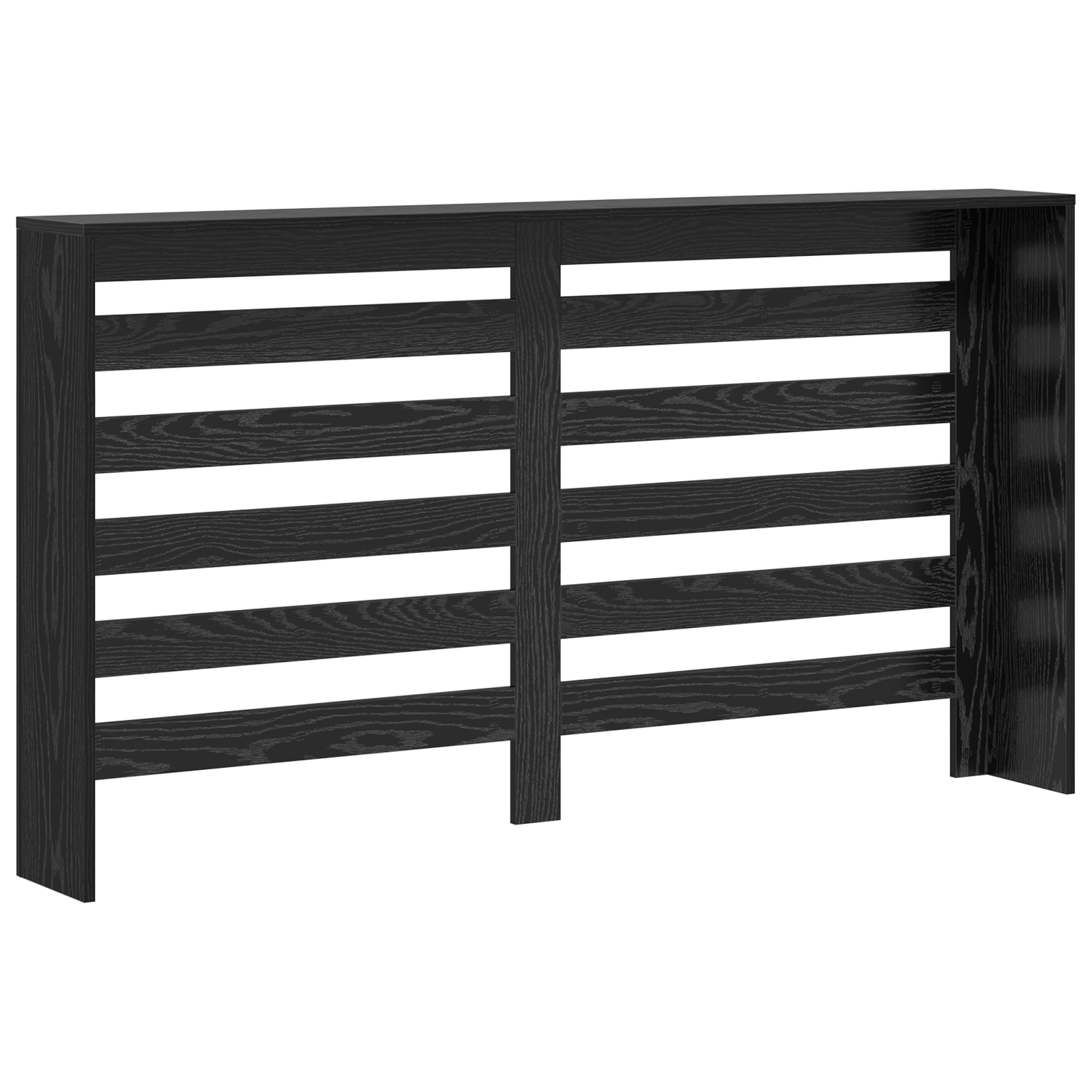 Radiator Cover Black Oak 149x20x82 cm Engineered Wood - Image 6