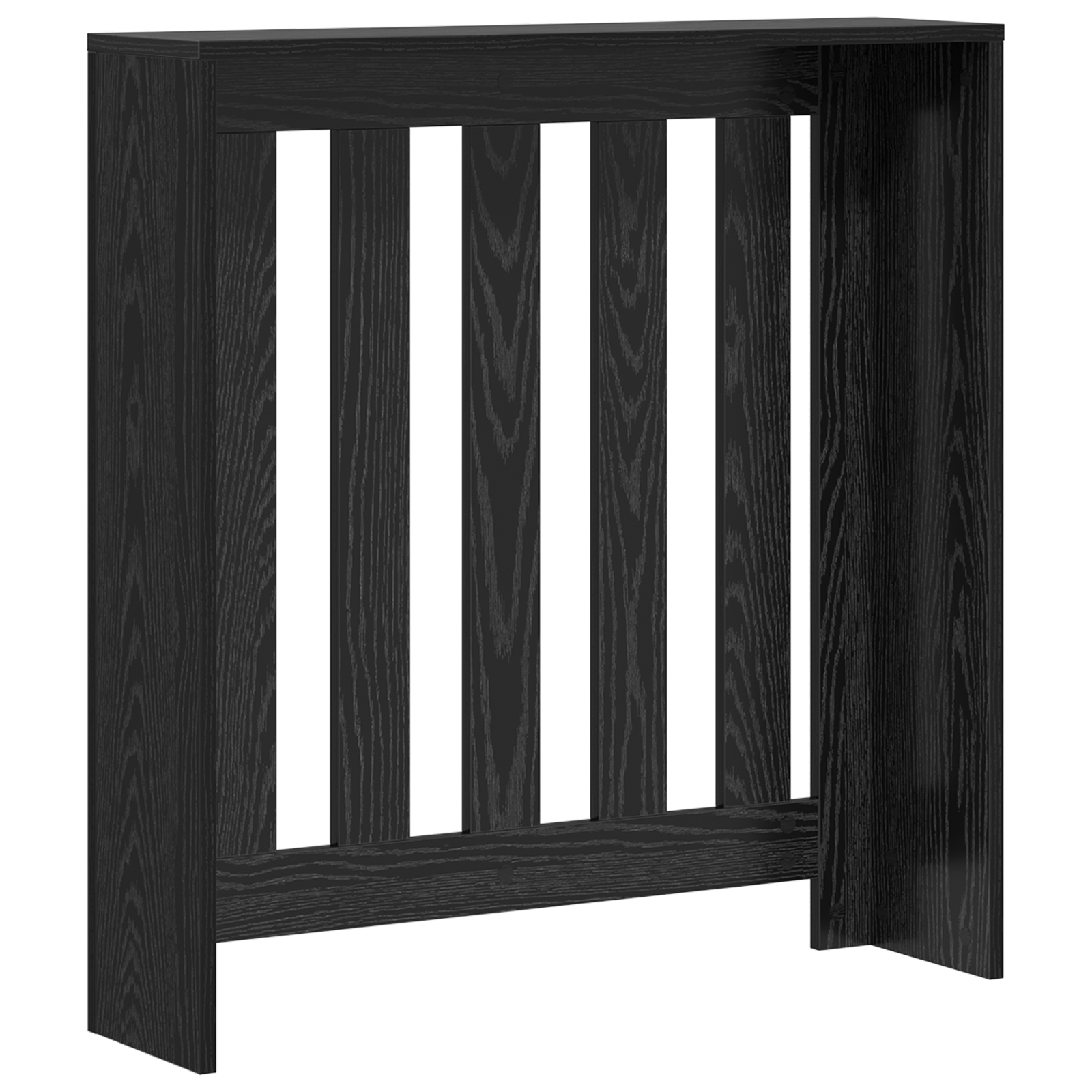 Radiator Cover Black Oak 78x20x82 cm Engineered Wood - Image 6