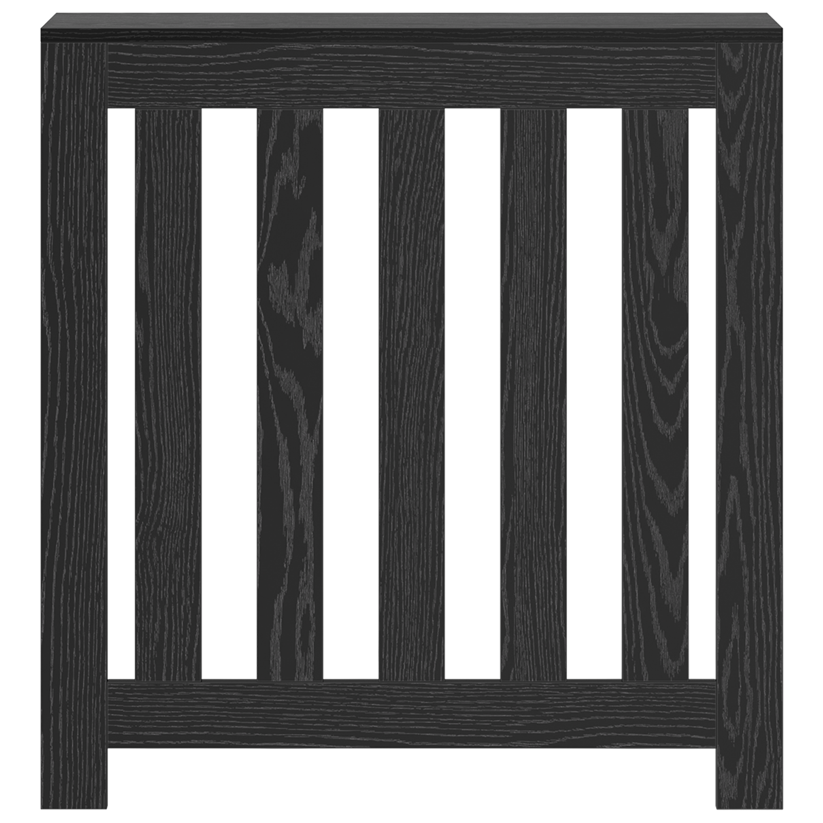 Radiator Cover Black Oak 78x20x82 cm Engineered Wood - Image 4