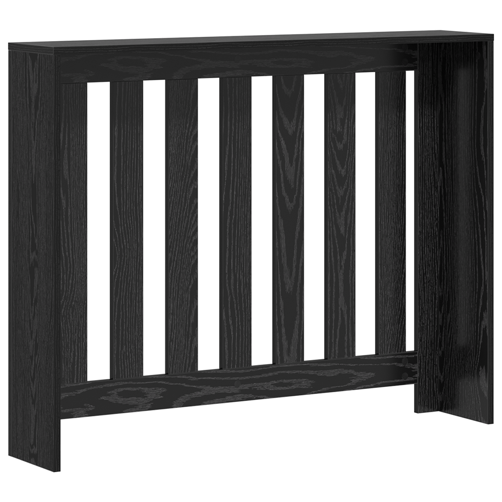 Radiator Cover Black Oak 104x20x82 cm Engineered Wood - Image 6