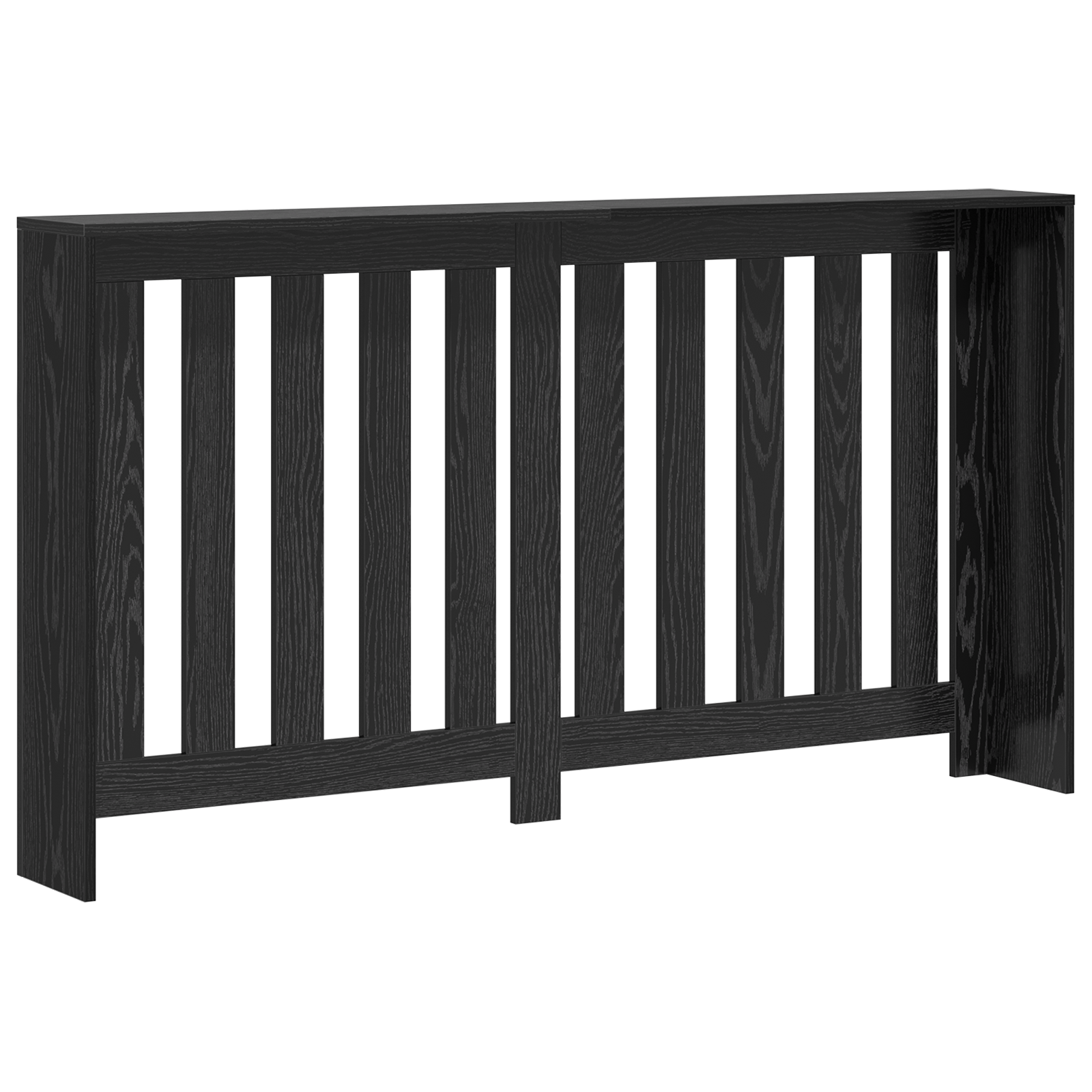 Radiator Cover Black Oak 149x20x82 cm Engineered Wood - Image 6