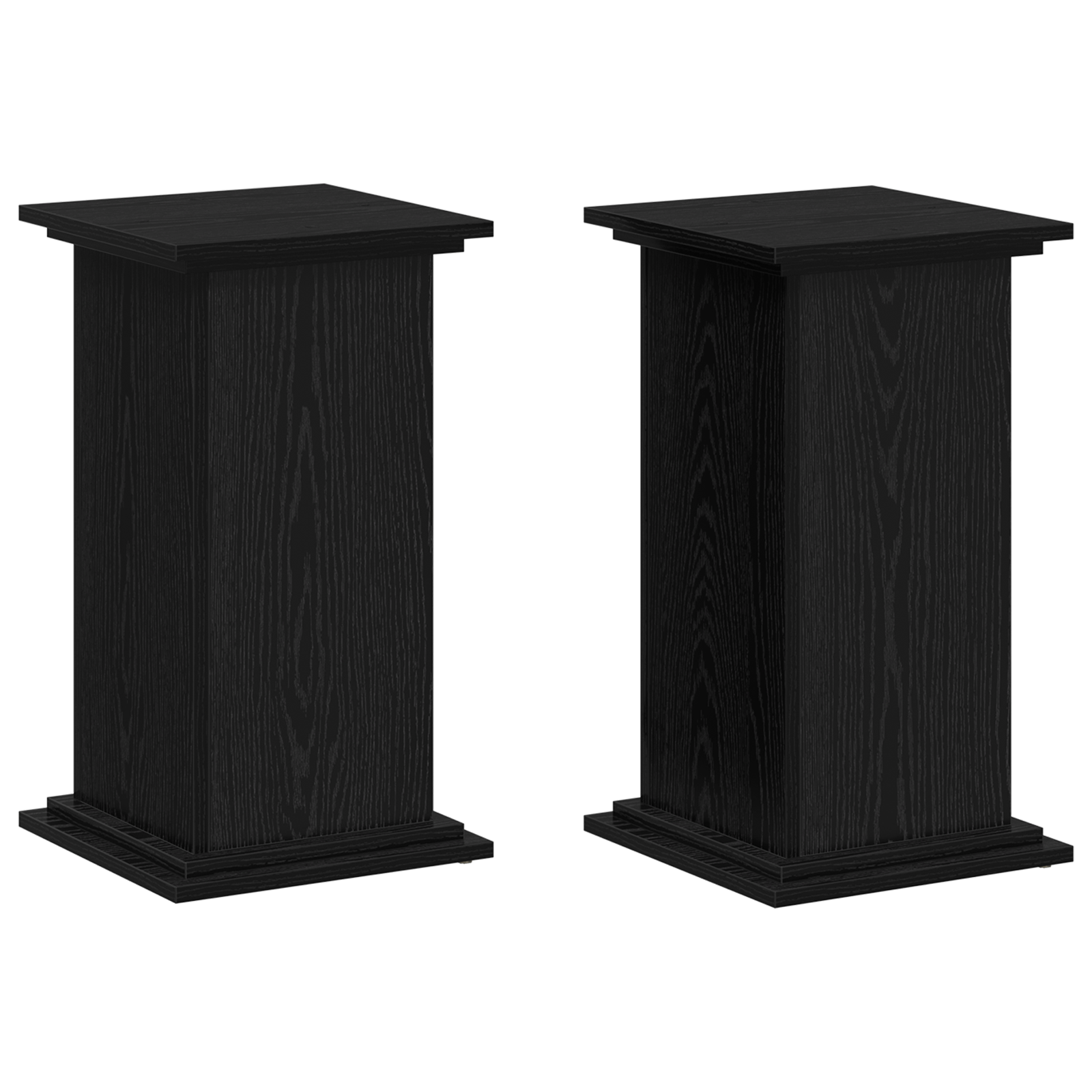 Plant Stand Black Oak 33x33x60 cm Engineered Wood - Image 2