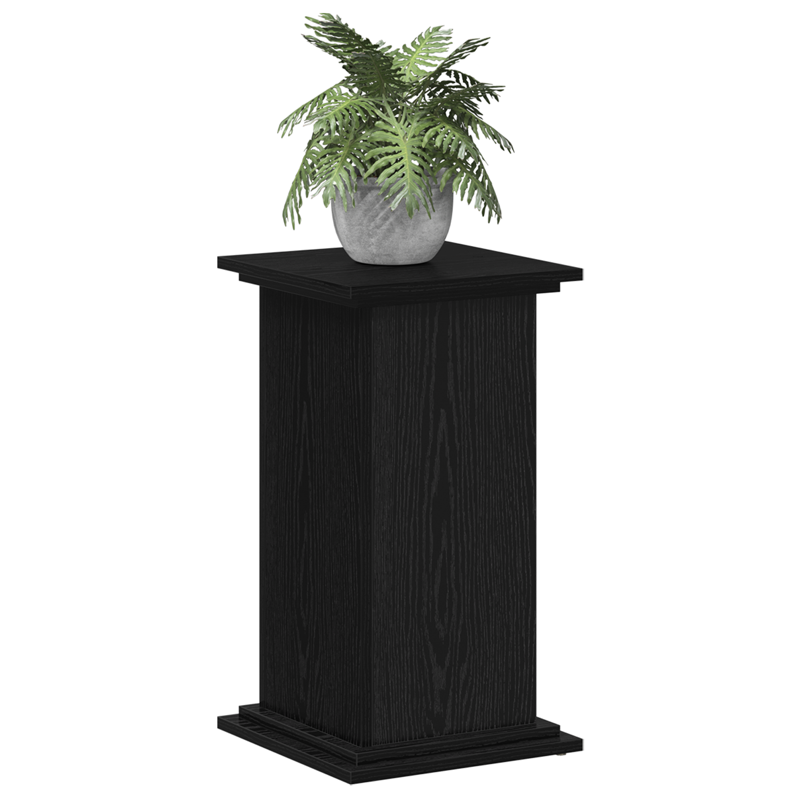 Plant Stand Black Oak 33x33x60 cm Engineered Wood - Image 3