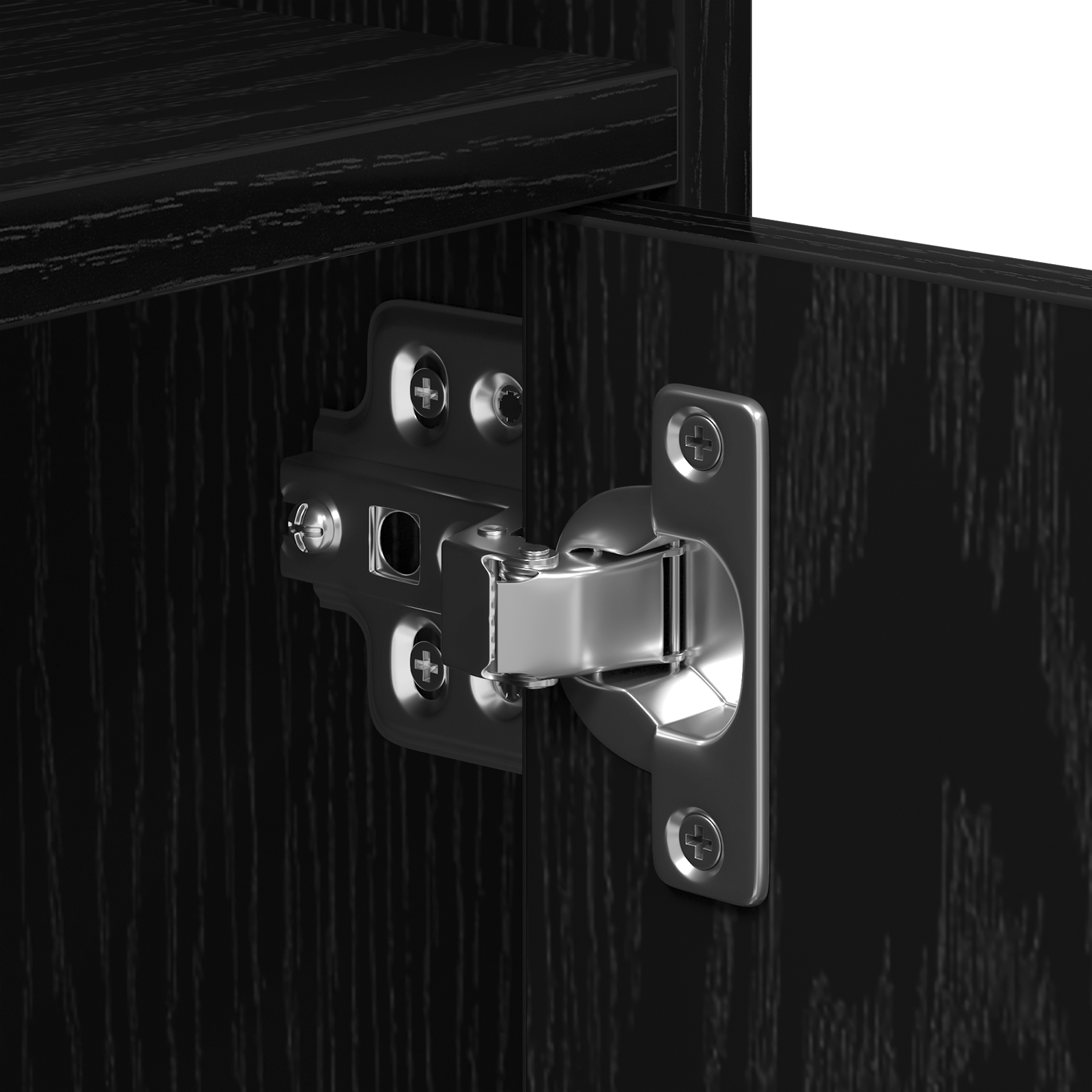 Rolling Cabinet Black Oak 60x48x81 cm Engineered Wood - Image 11