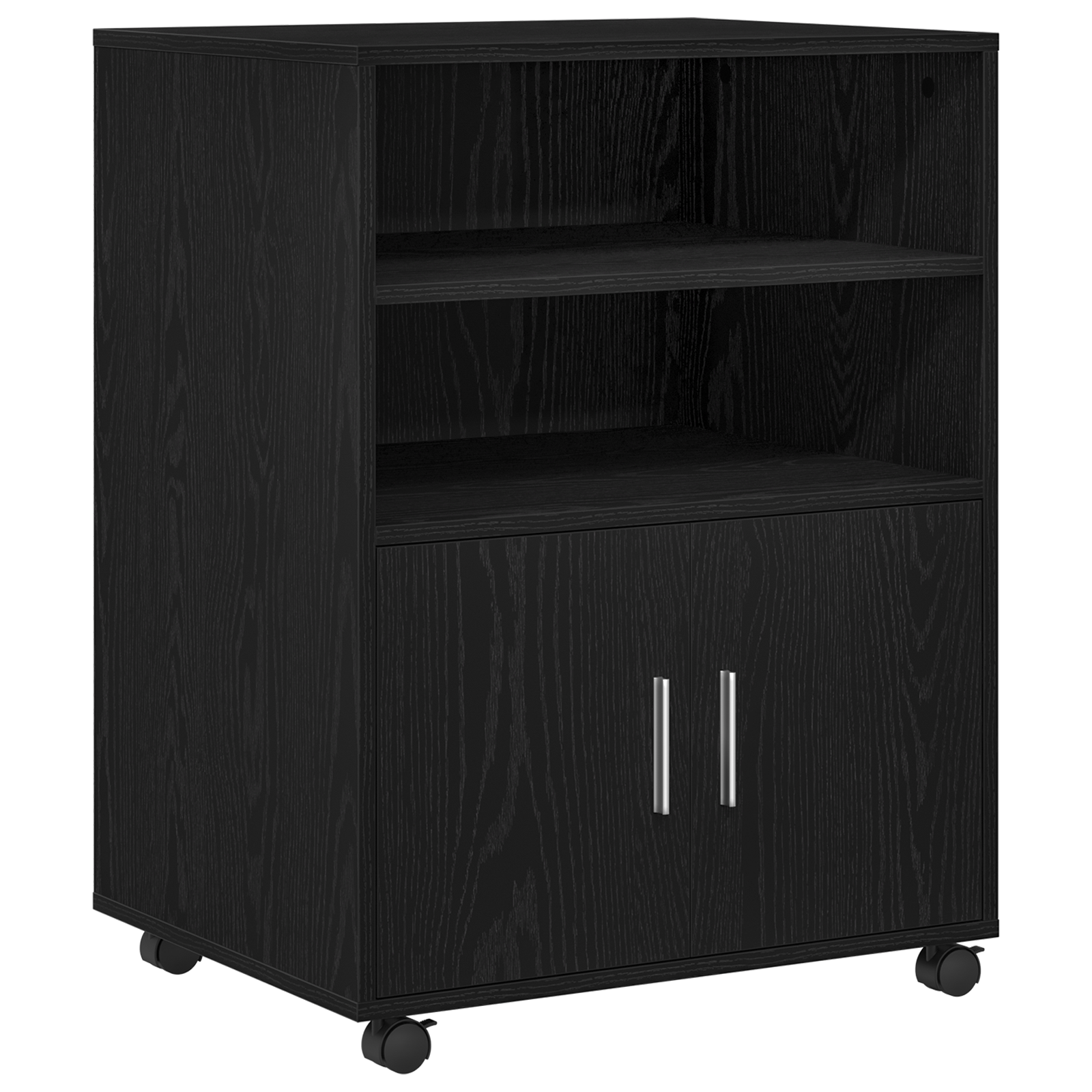 Thumbnail - vidaXL Rollschrank Schwarz Eiche 60x48x81 cm Holzwerkstoff