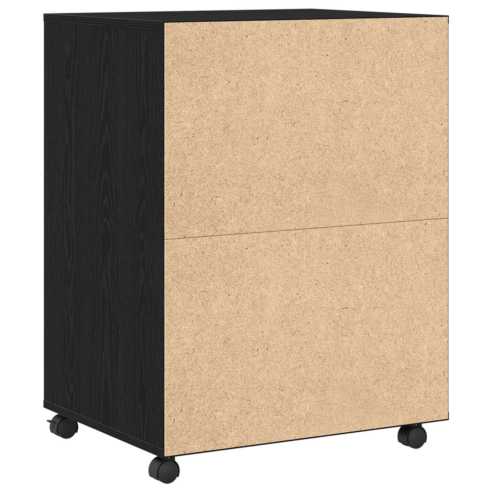 Rolling Cabinet Black Oak 60x48x81 cm Engineered Wood - Image 6