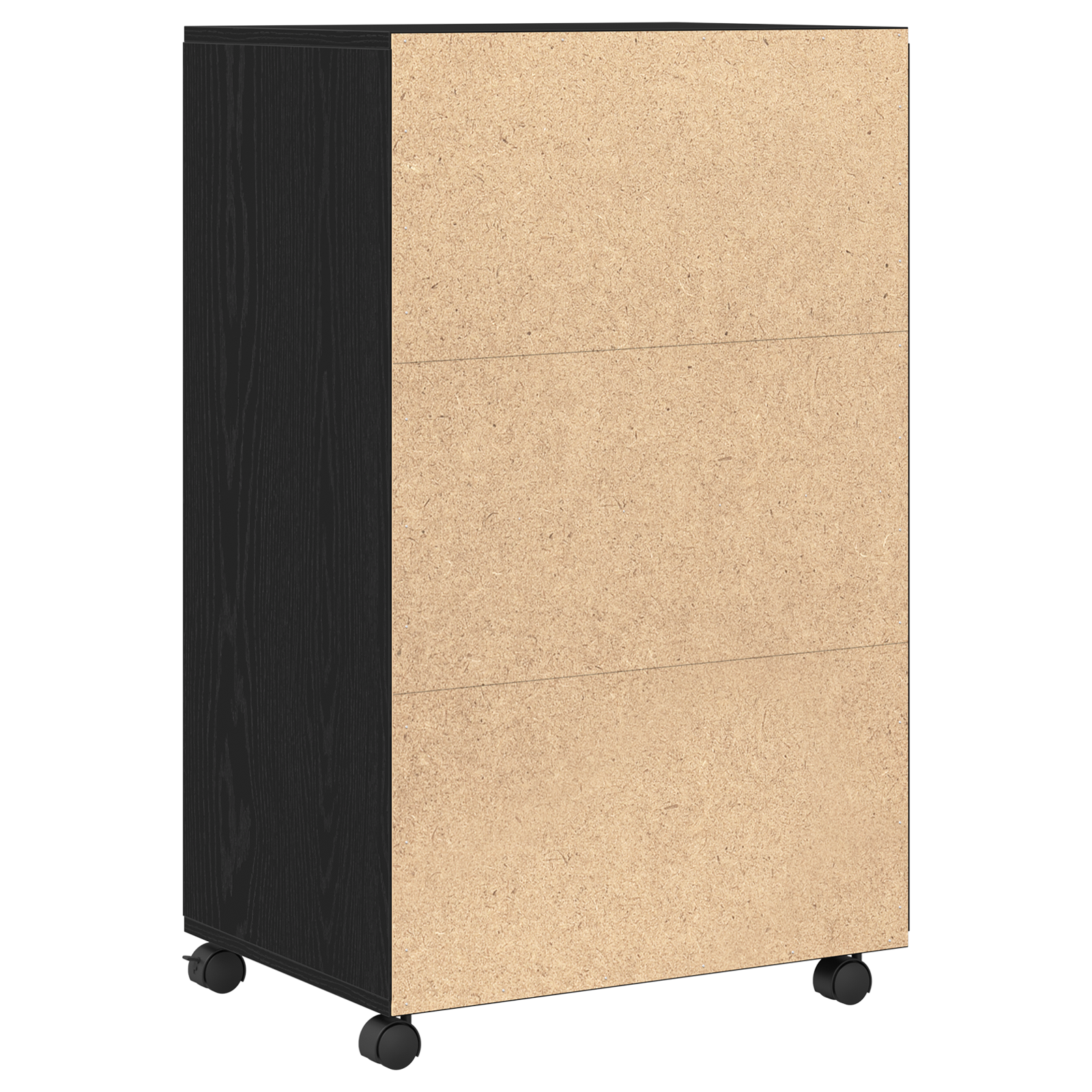 Rolling Cabinet Black Oak 55x40x91 cm Engineered Wood - Image 6