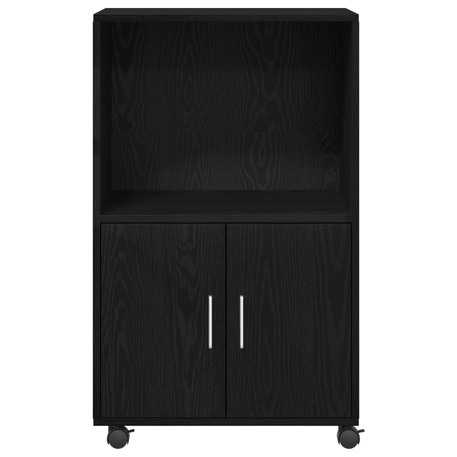 Rolling Cabinet Black Oak 55x40x91 cm Engineered Wood - Image 7