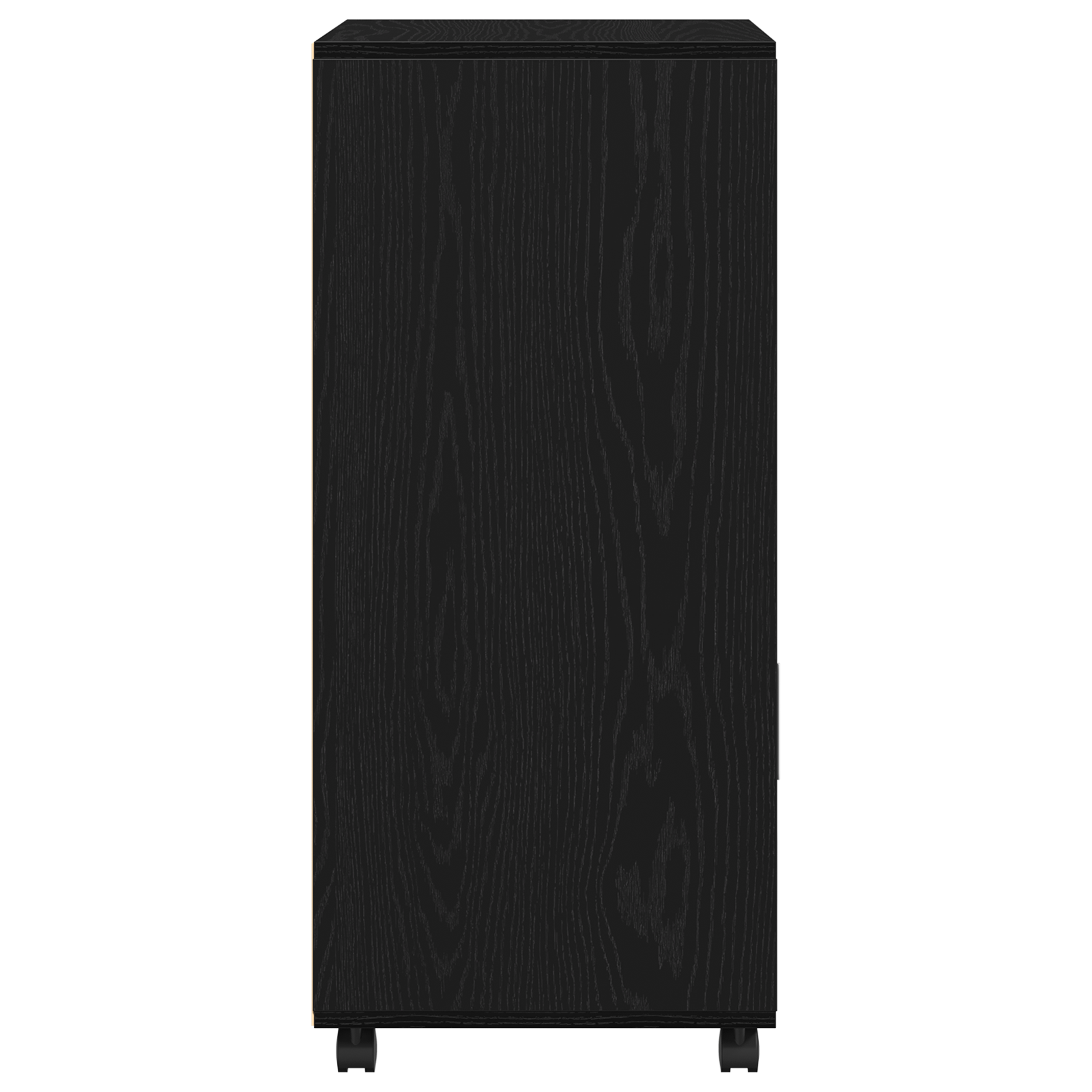 Rolling Cabinet Black Oak 55x40x91 cm Engineered Wood - Image 8