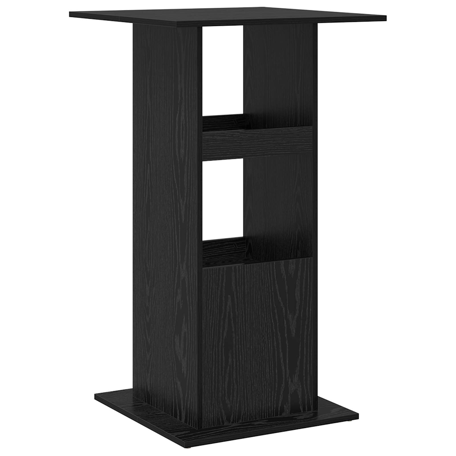 Bar Table with Storage Black Oak 60x60x102 cm Engineered Wood - Image 7