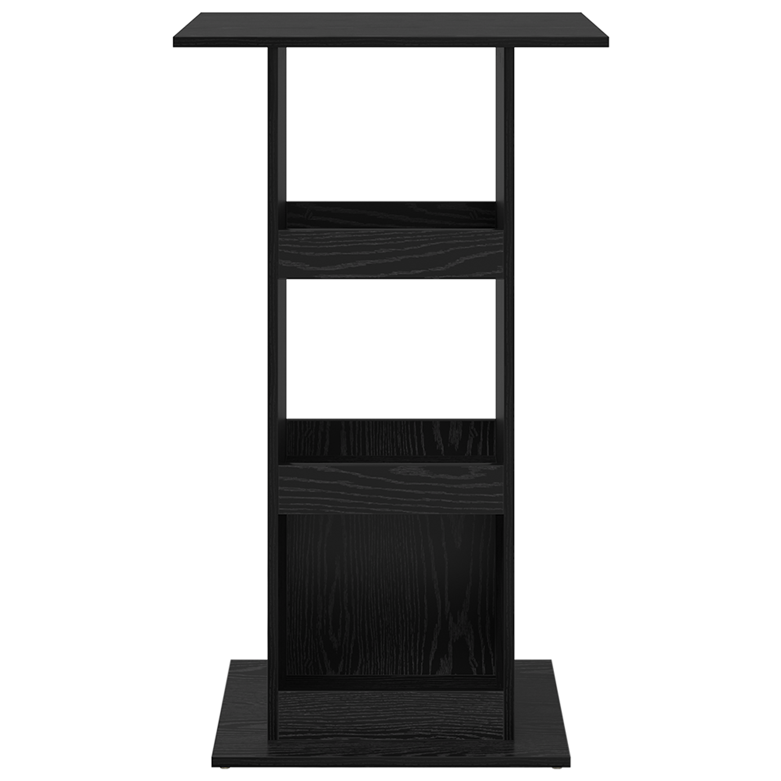 Bar Table with Storage Black Oak 60x60x102 cm Engineered Wood - Image 5