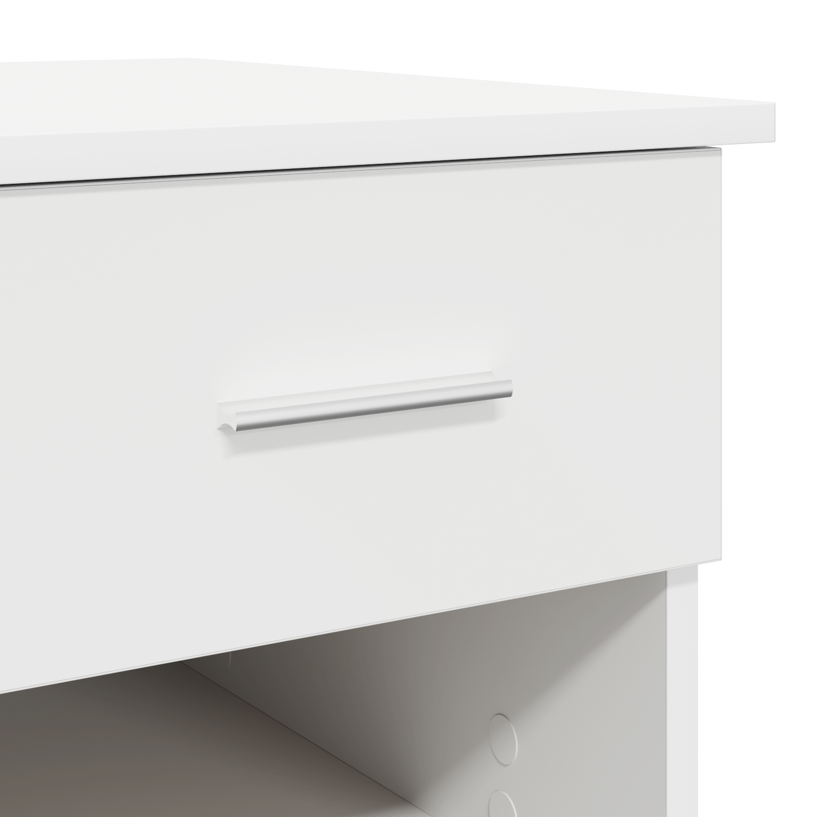 Desk with Storage White 90x49.5x75 cm Engineered wood - Image 8