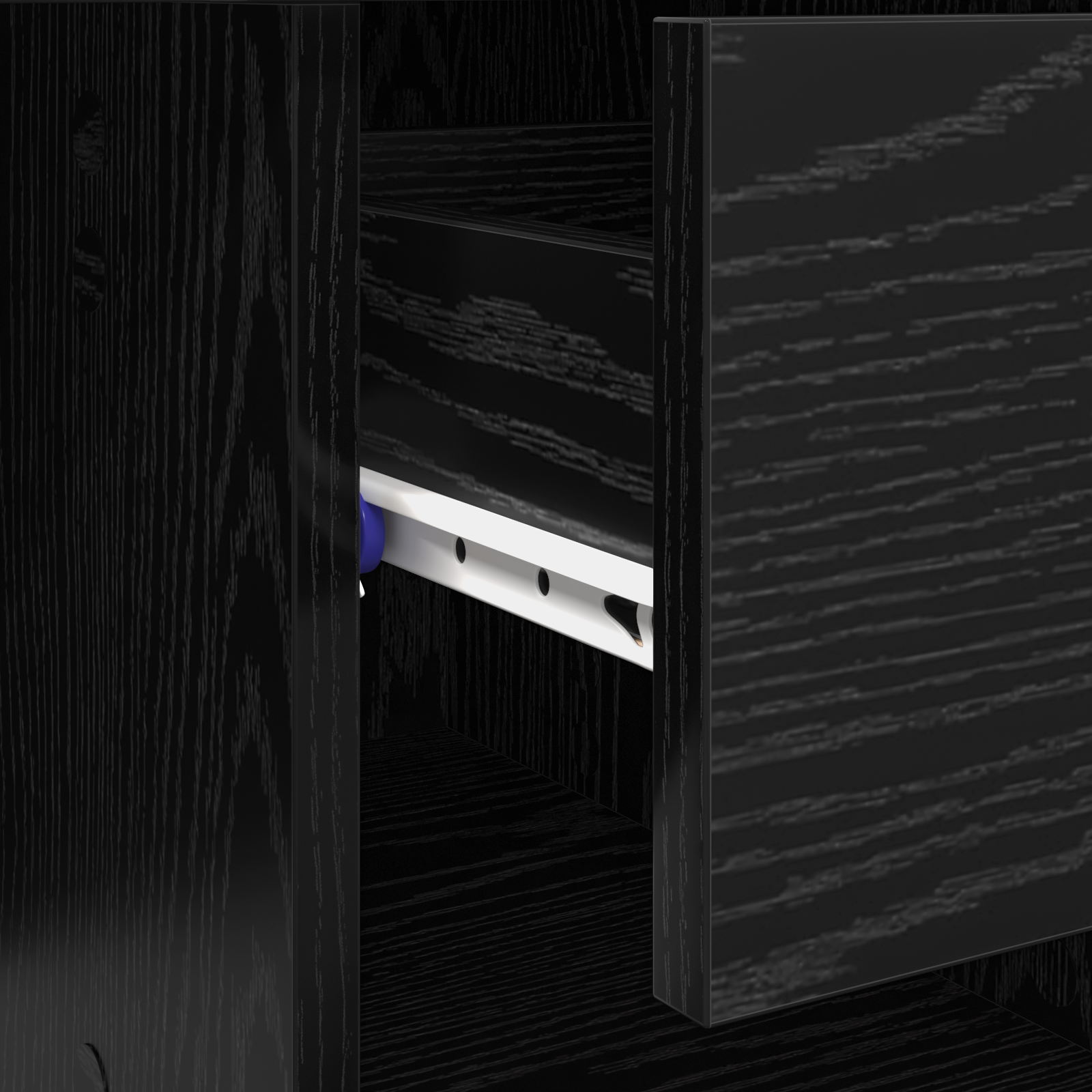 Desk with Storage Black Oak 90x49.5x75 cm Engineered wood - Image 9