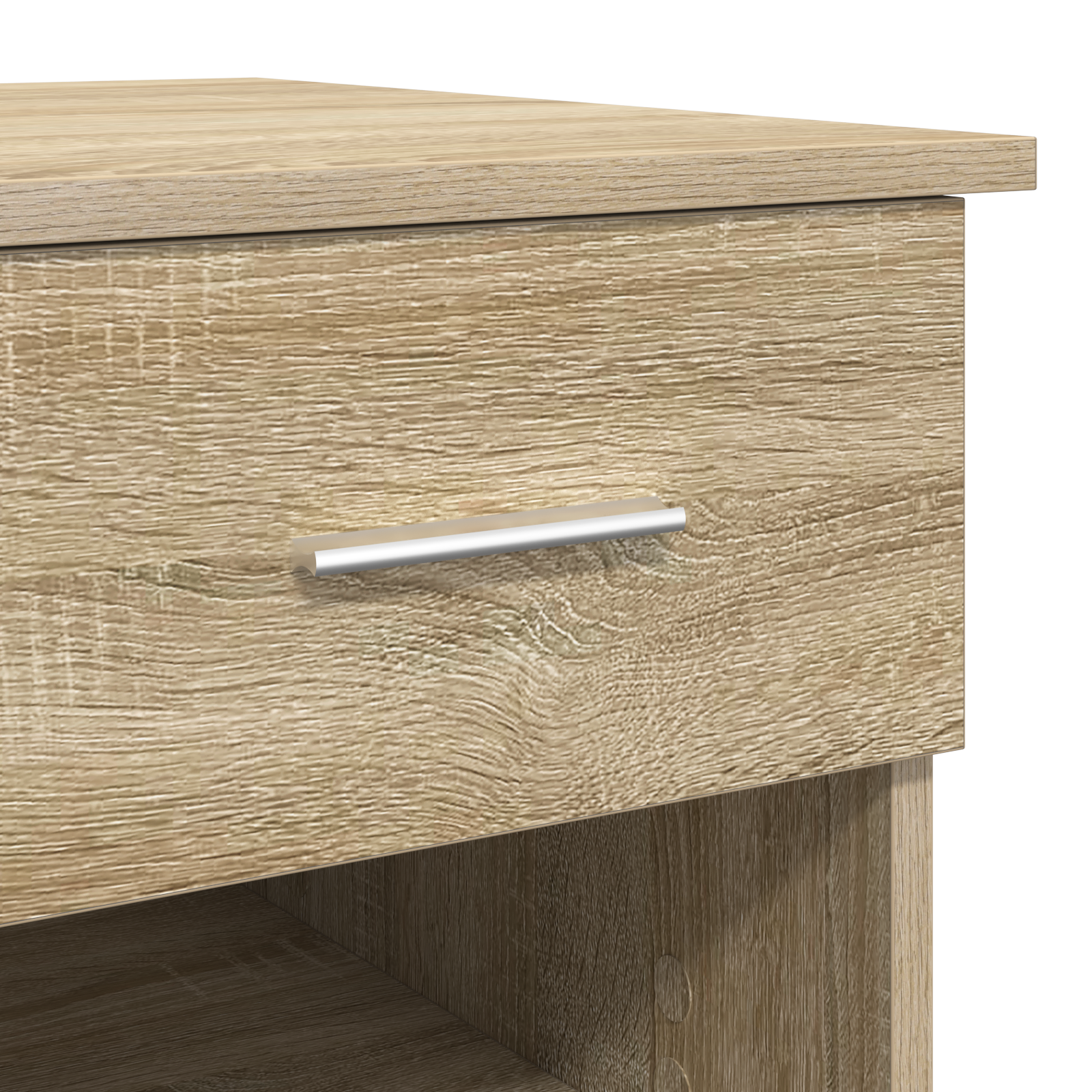 Desk with Storage Sonoma Oak 90x49.5x75 cm Engineered wood - Image 8