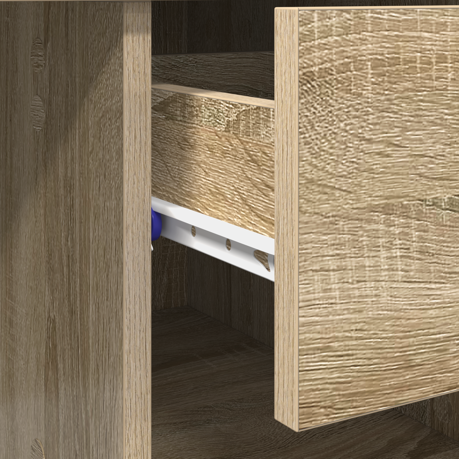 Desk with Storage Sonoma Oak 90x49.5x75 cm Engineered wood - Image 9