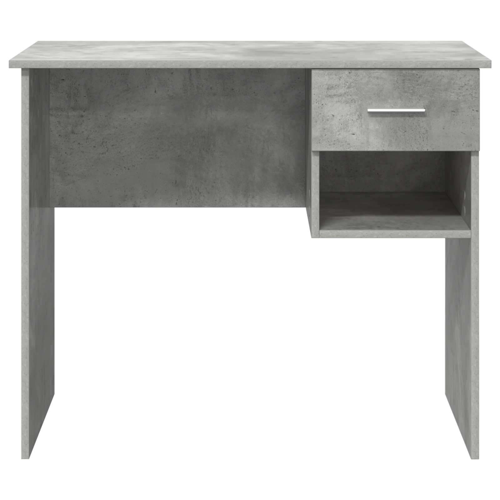 Desk with Storage Concrete Grey 90x49.5x75 cm Engineered wood - Image 5