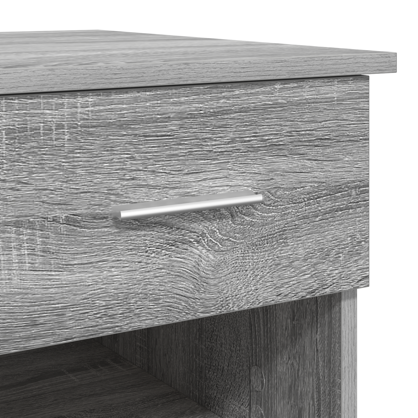 Desk with Storage Grey Sonoma 90x49.5x75 cm Engineered wood - Image 8