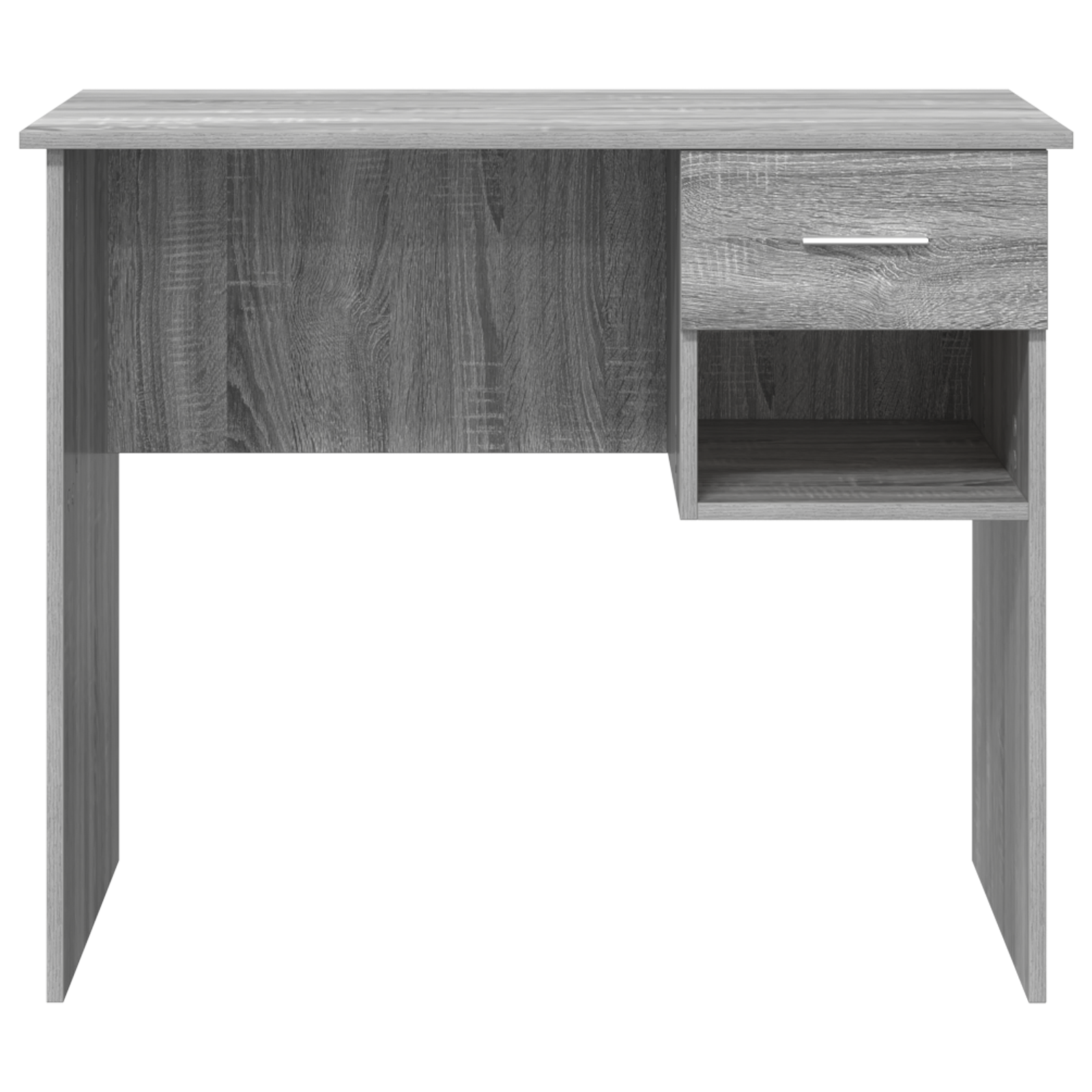 Desk with Storage Grey Sonoma 90x49.5x75 cm Engineered wood - Image 5