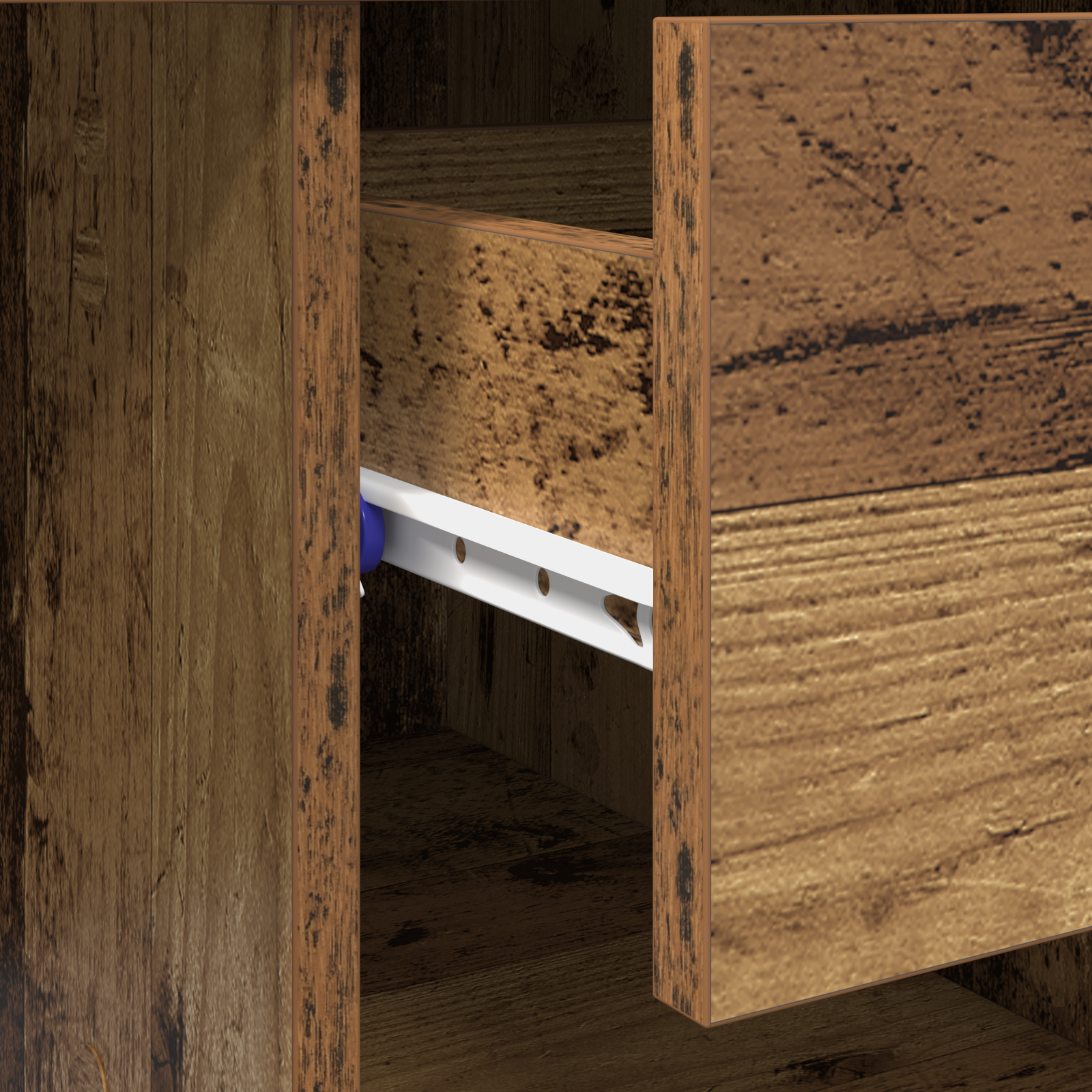 Desk with Storage Old Wood 90x49.5x75 cm Engineered wood - Image 9