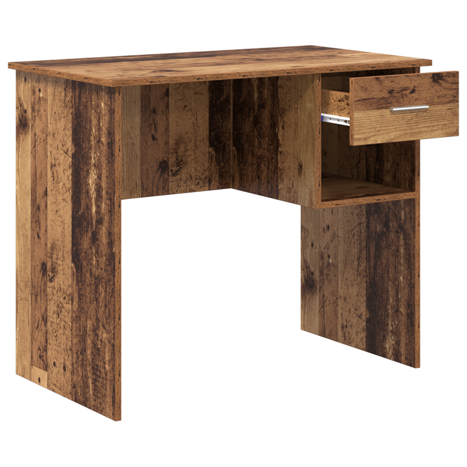 Desk with Storage Old Wood 90x49.5x75 cm Engineered wood - Image 4