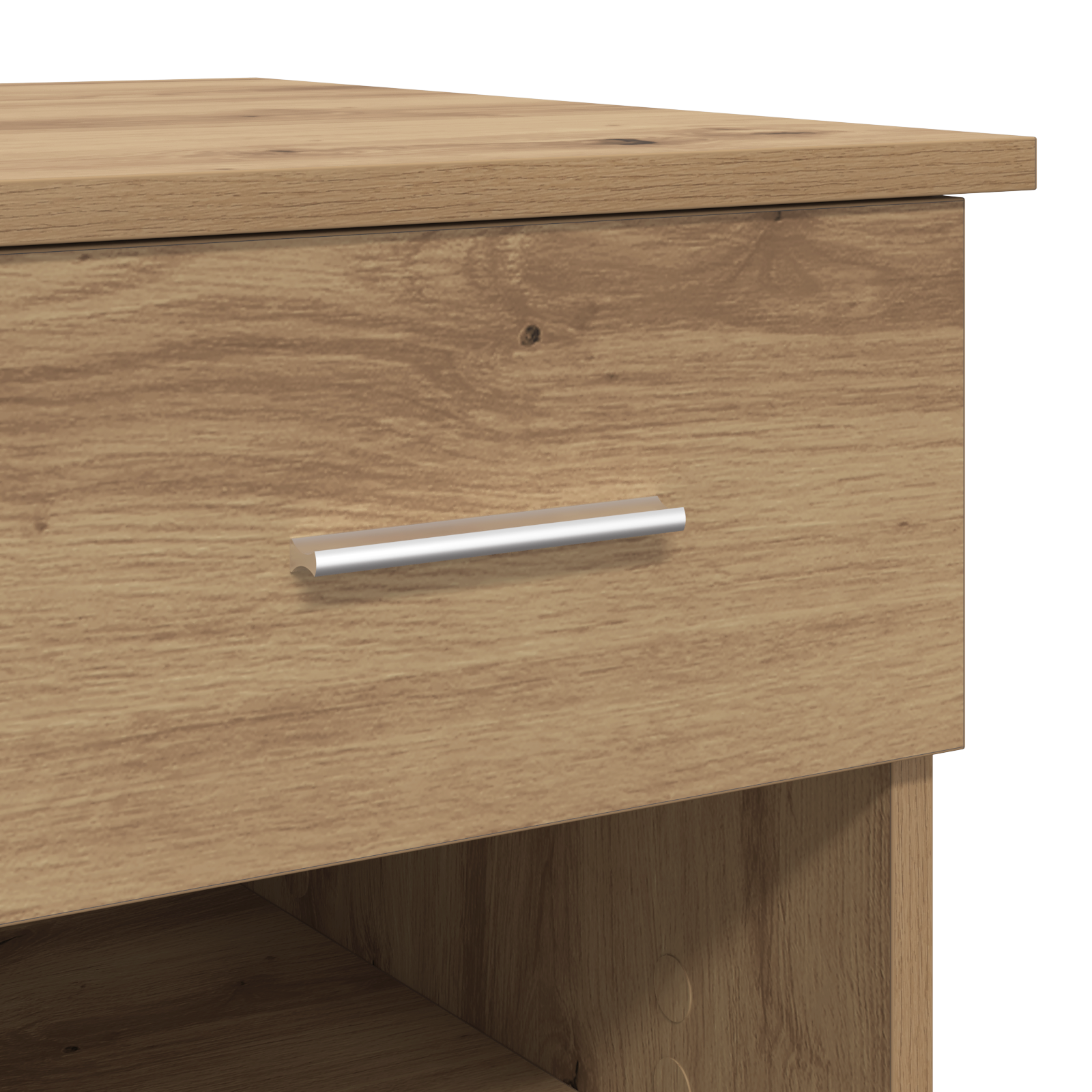 Desk with Storage Artisan Oak 90x49.5x75 cm Engineered wood - Image 8