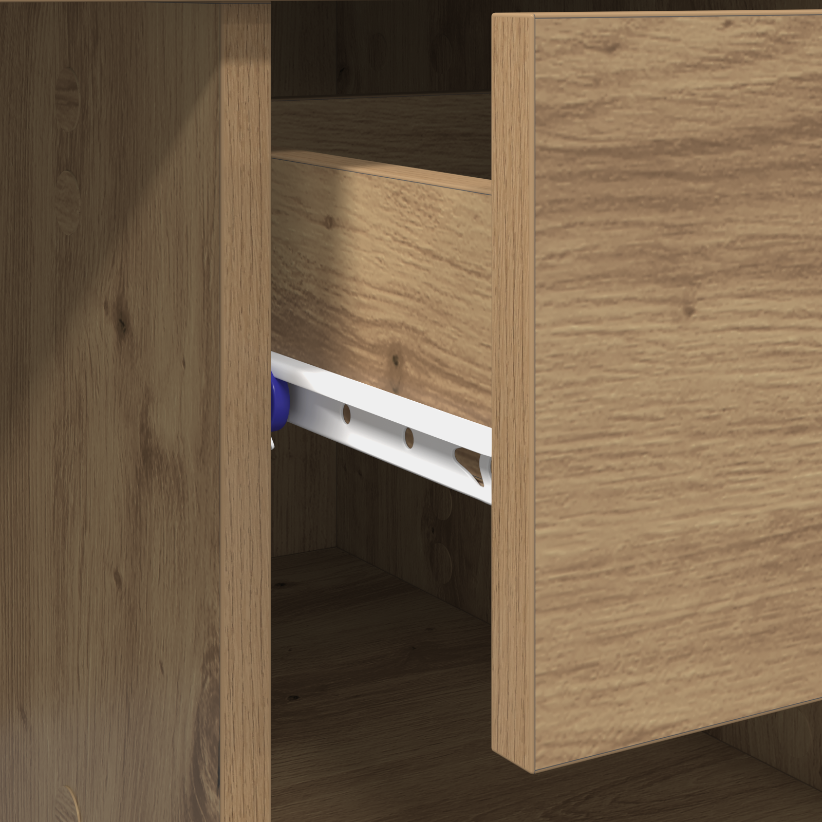 Desk with Storage Artisan Oak 90x49.5x75 cm Engineered wood - Image 9