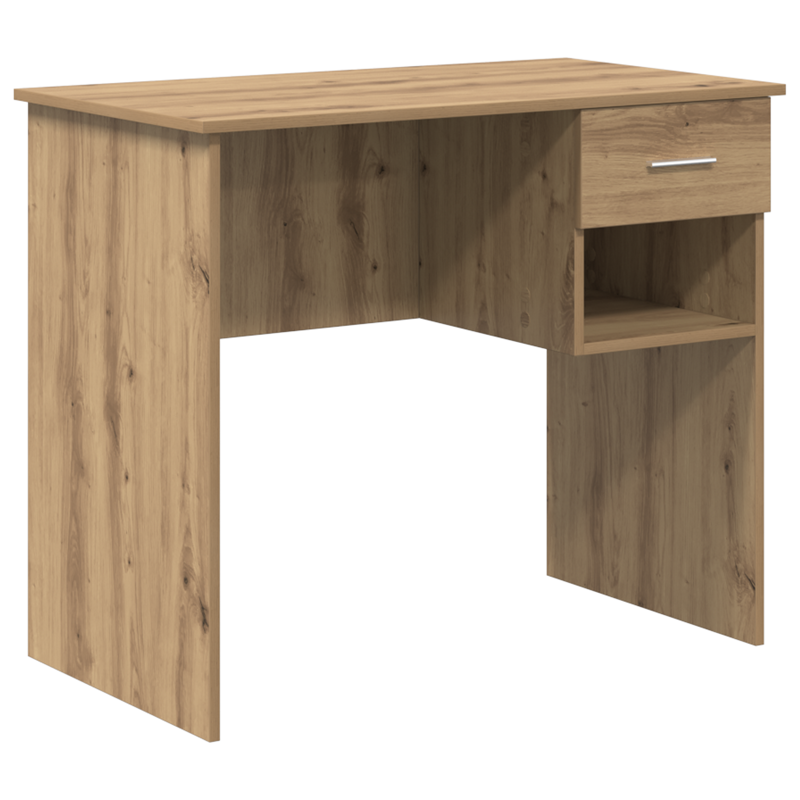 Desk with Storage Artisan Oak 90x49.5x75 cm Engineered wood - Image 2