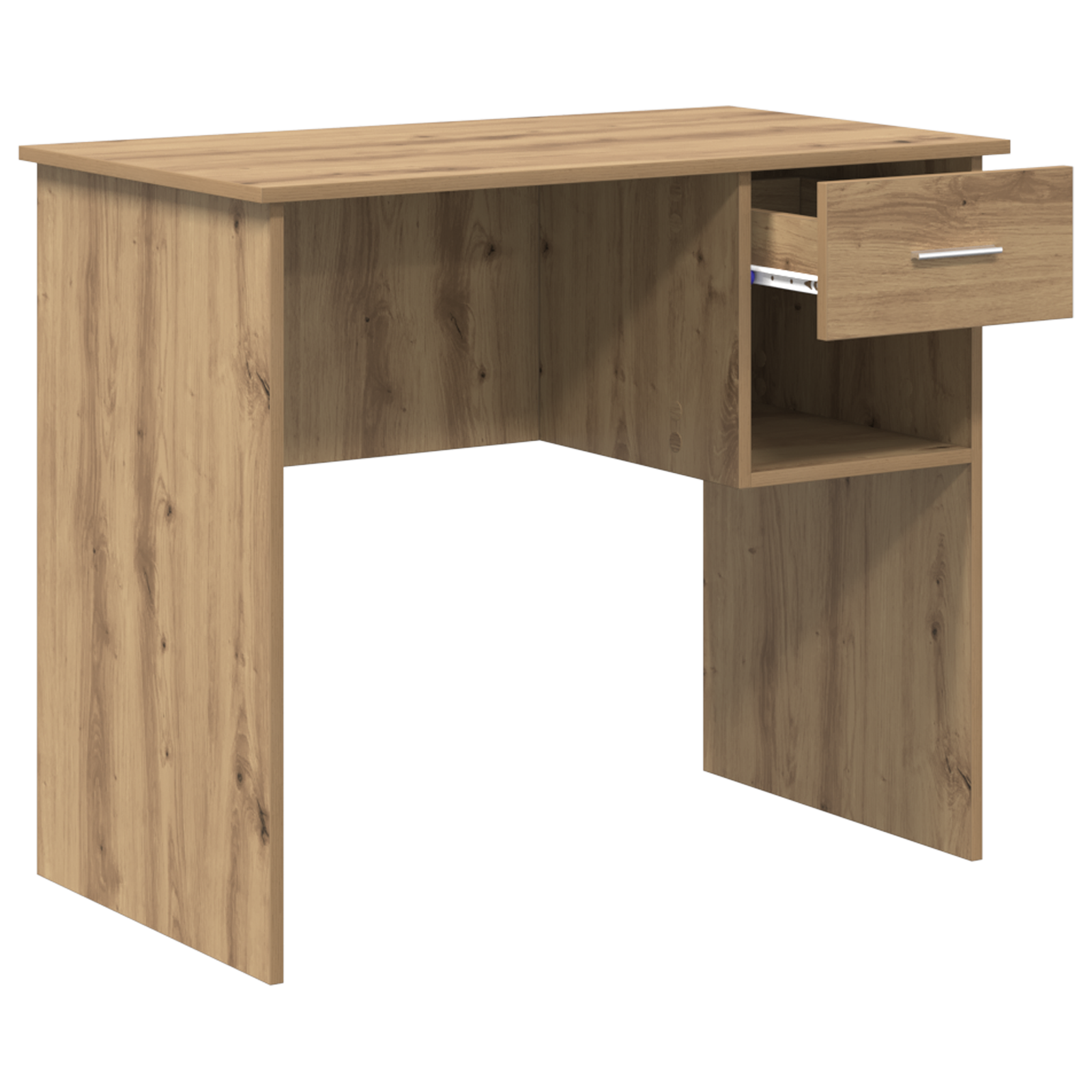 Desk with Storage Artisan Oak 90x49.5x75 cm Engineered wood - Image 4