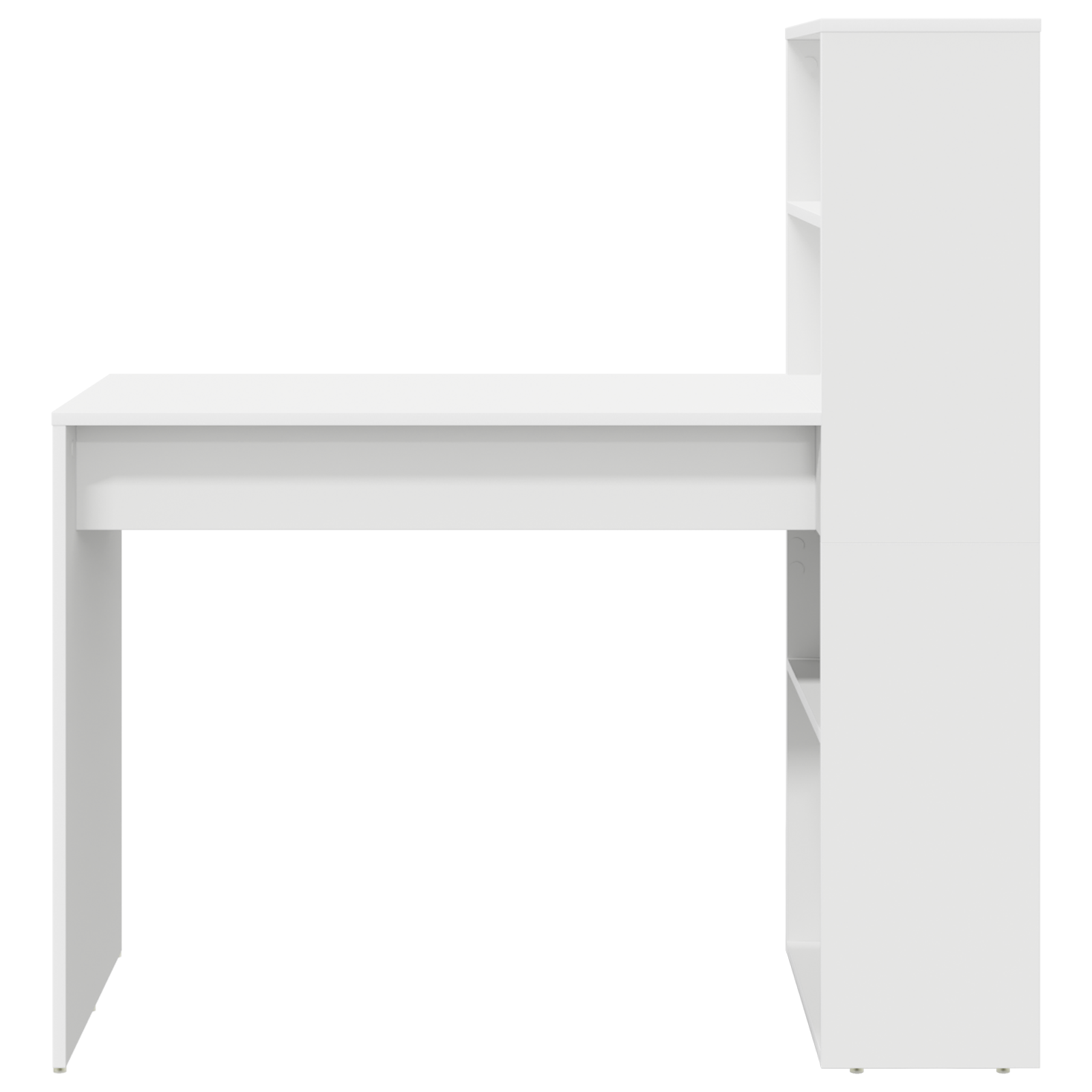 Desk with Storage White 113x54x120 cm Engineered Wood - Image 4