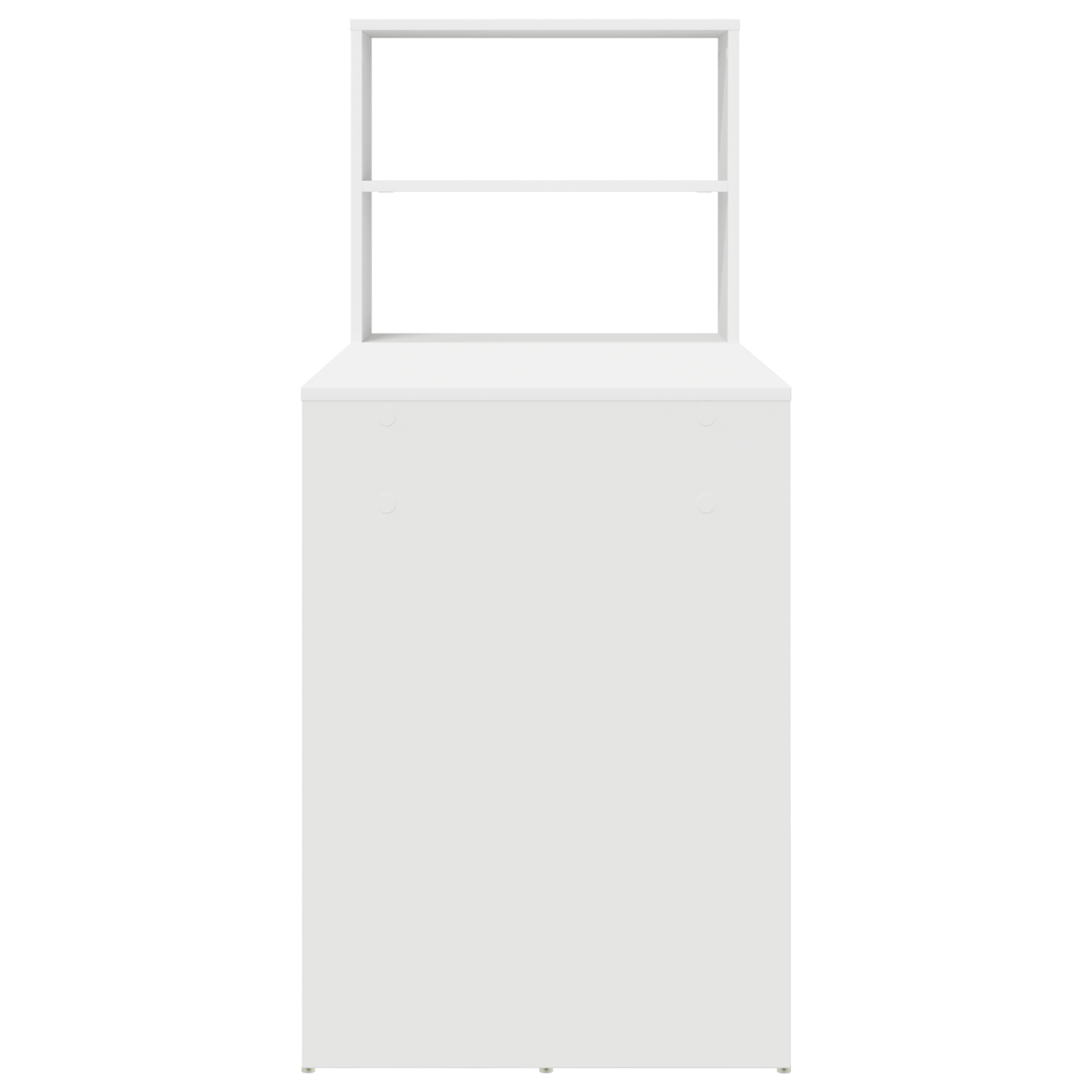 Desk with Storage White 113x54x120 cm Engineered Wood - Image 5