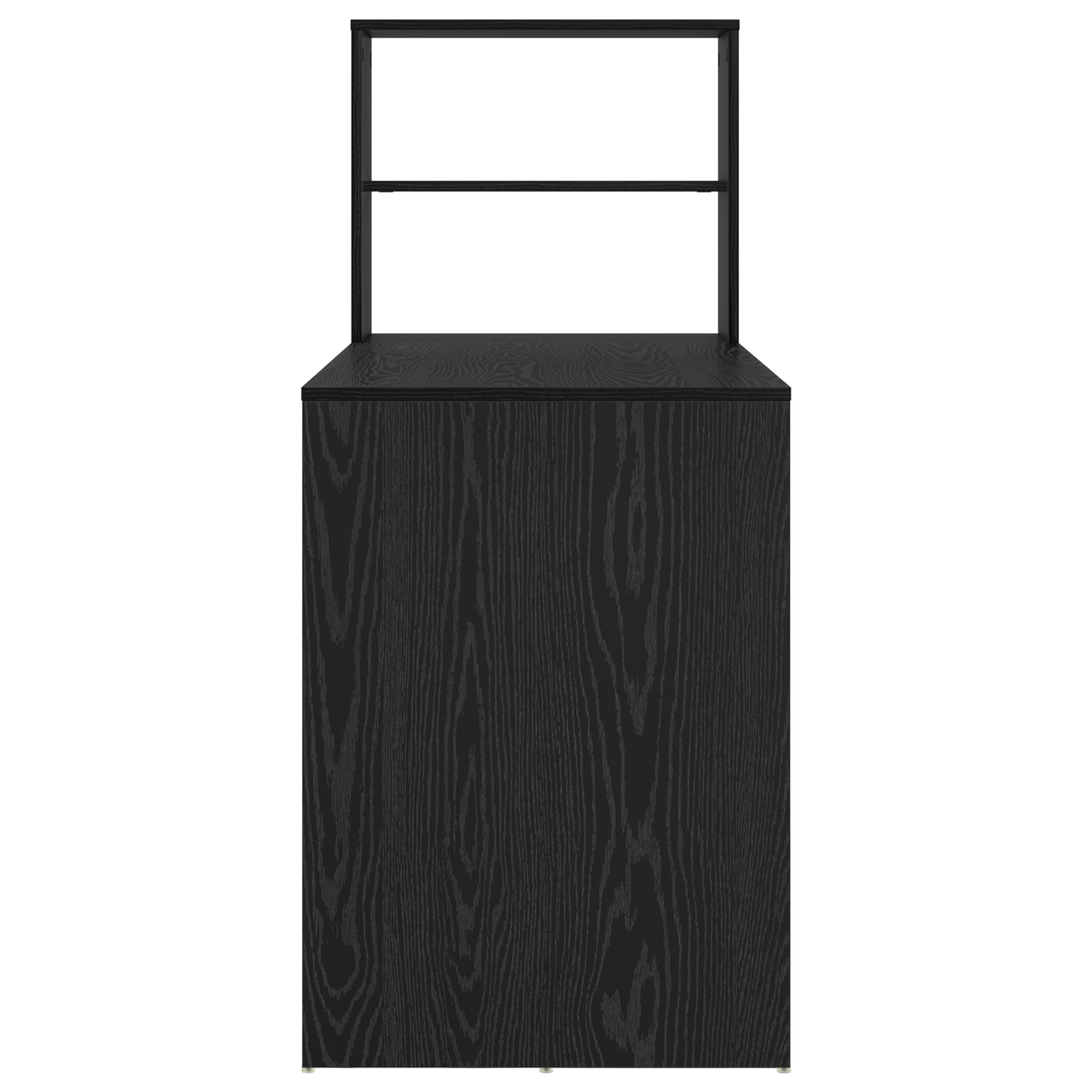 Desk with Storage Black Oak 113x54x120 cm Engineered Wood - Image 5