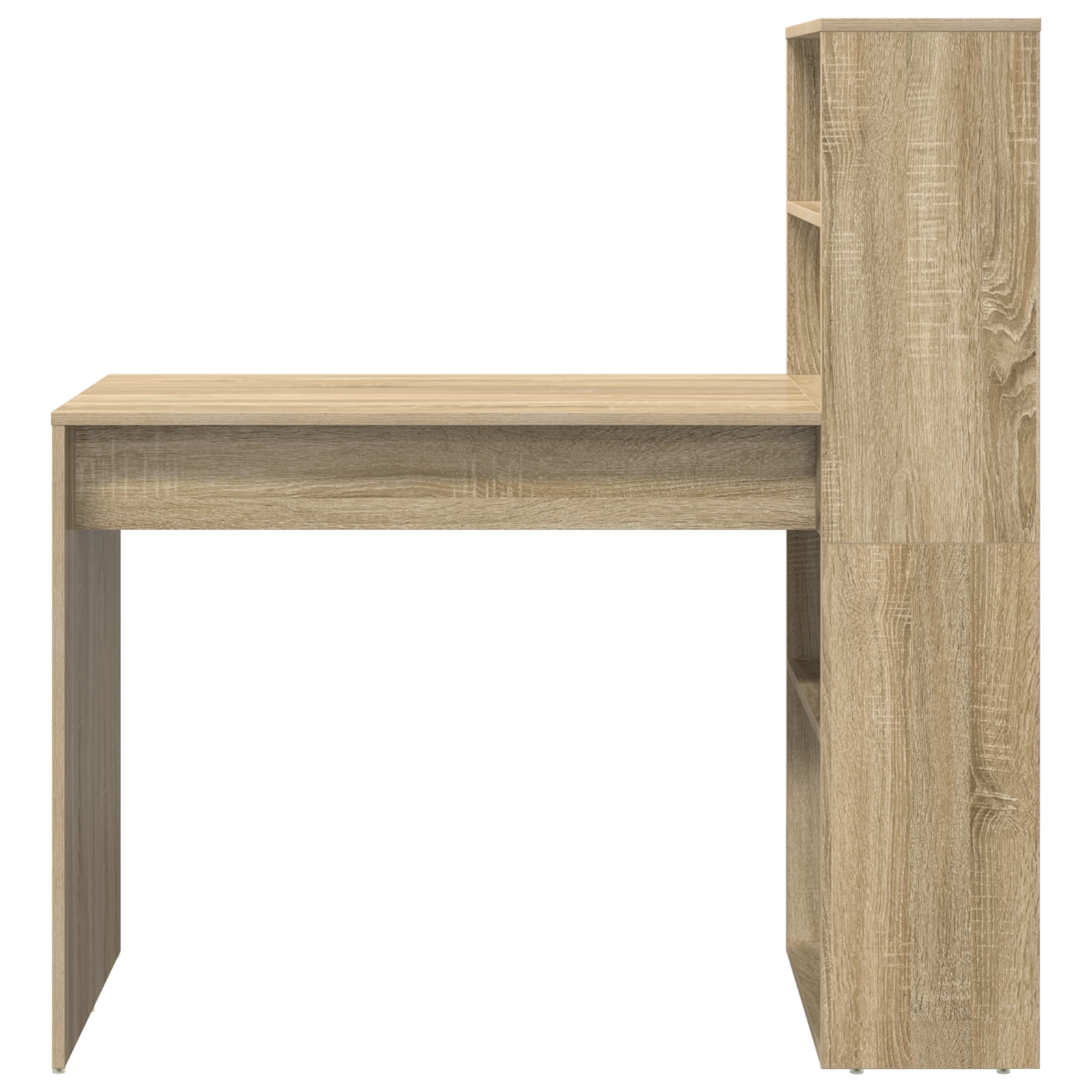 Desk with Storage Sonoma Oak 113x54x120 cm Engineered Wood - Image 4