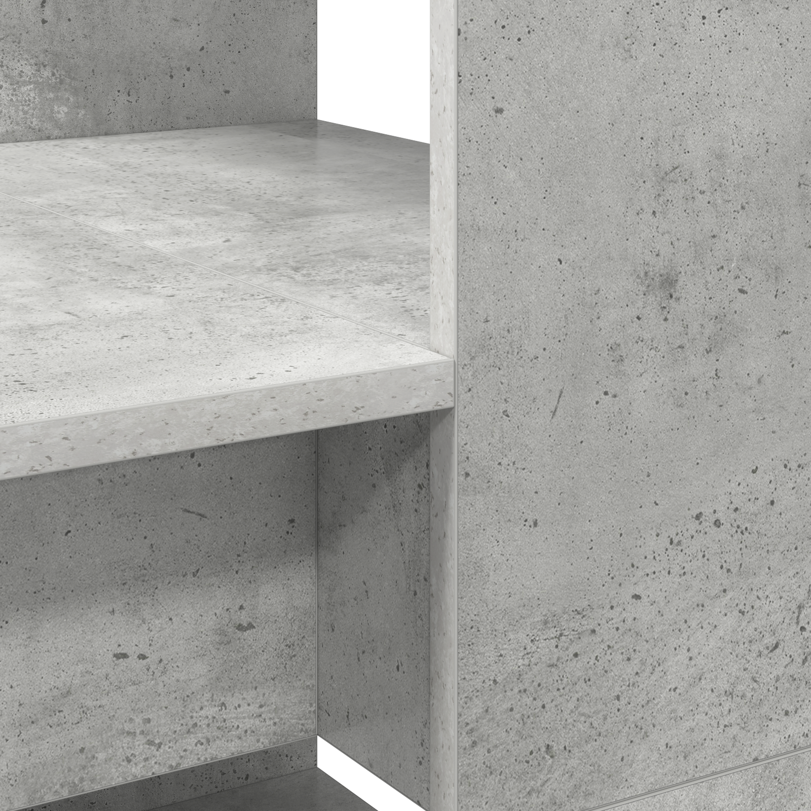 Desk with Storage Concrete Grey 113x54x120 cm Engineered Wood - Image 7