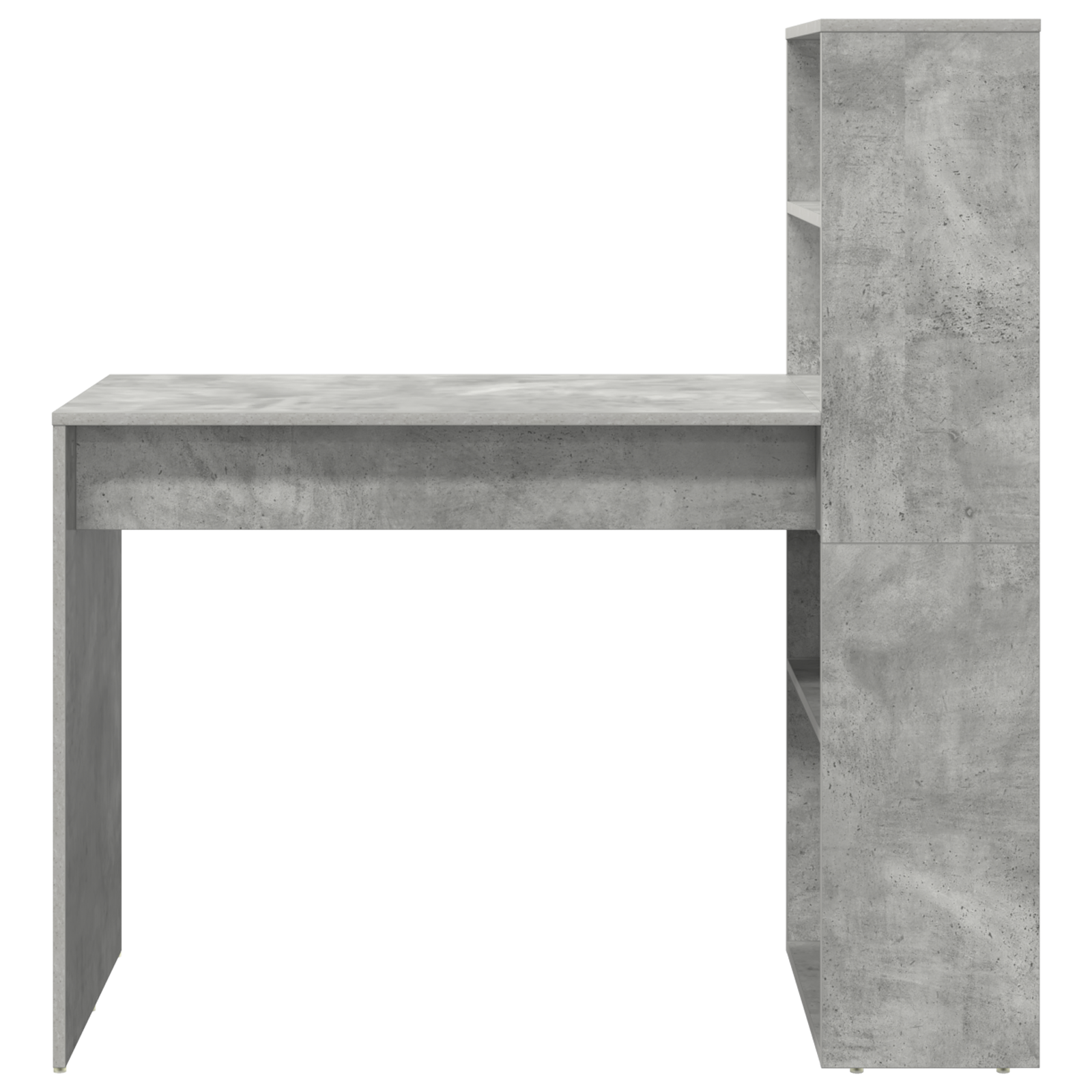 Desk with Storage Concrete Grey 113x54x120 cm Engineered Wood - Image 4